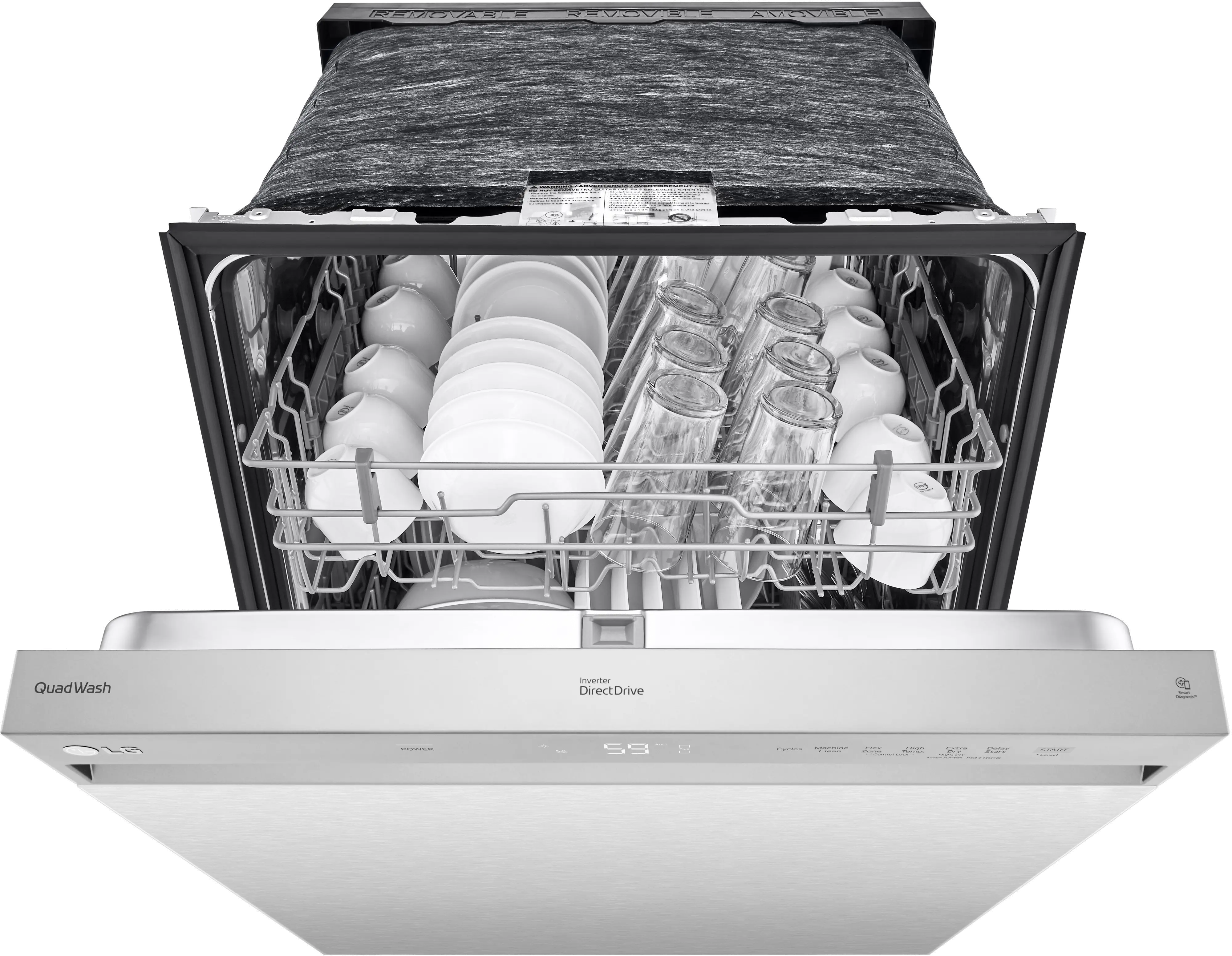 LDFN3432T LG Front Control Dishwasher - Stainless Steel-3