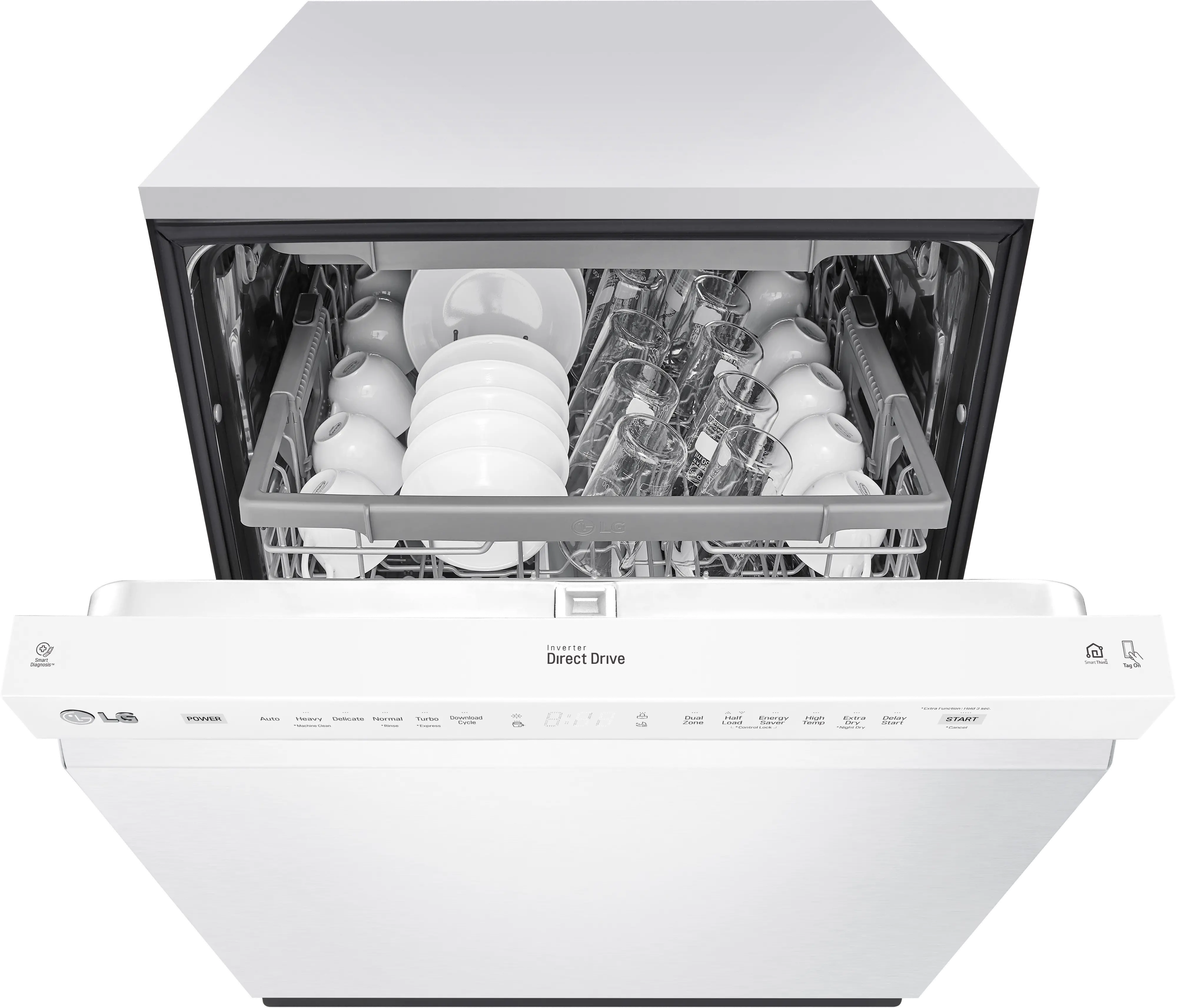 LDFN4542W LG Front Control Dishwasher - White-3