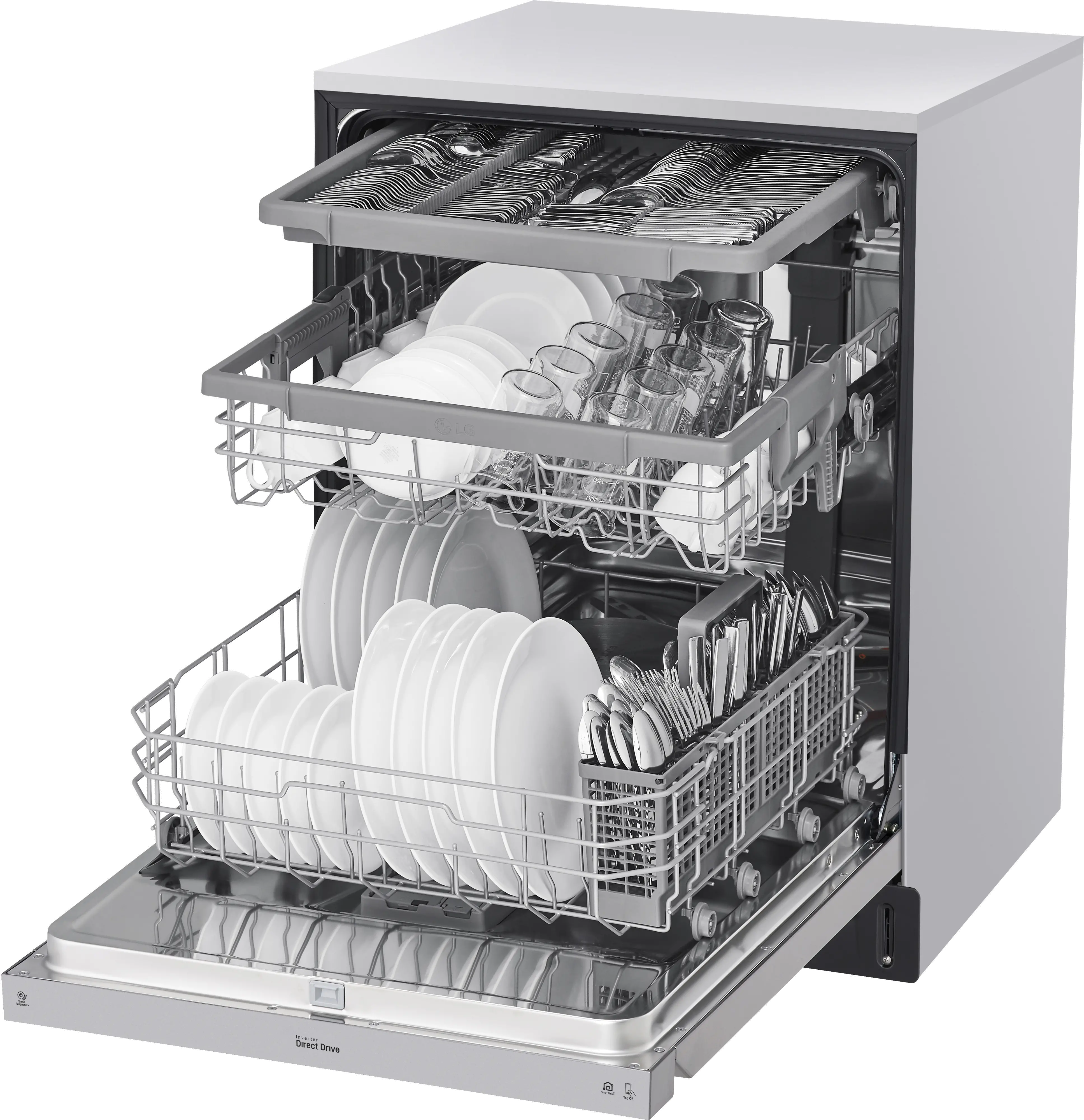 LDFN4542S LG Front Control Dishwasher - Stainless Steel-3