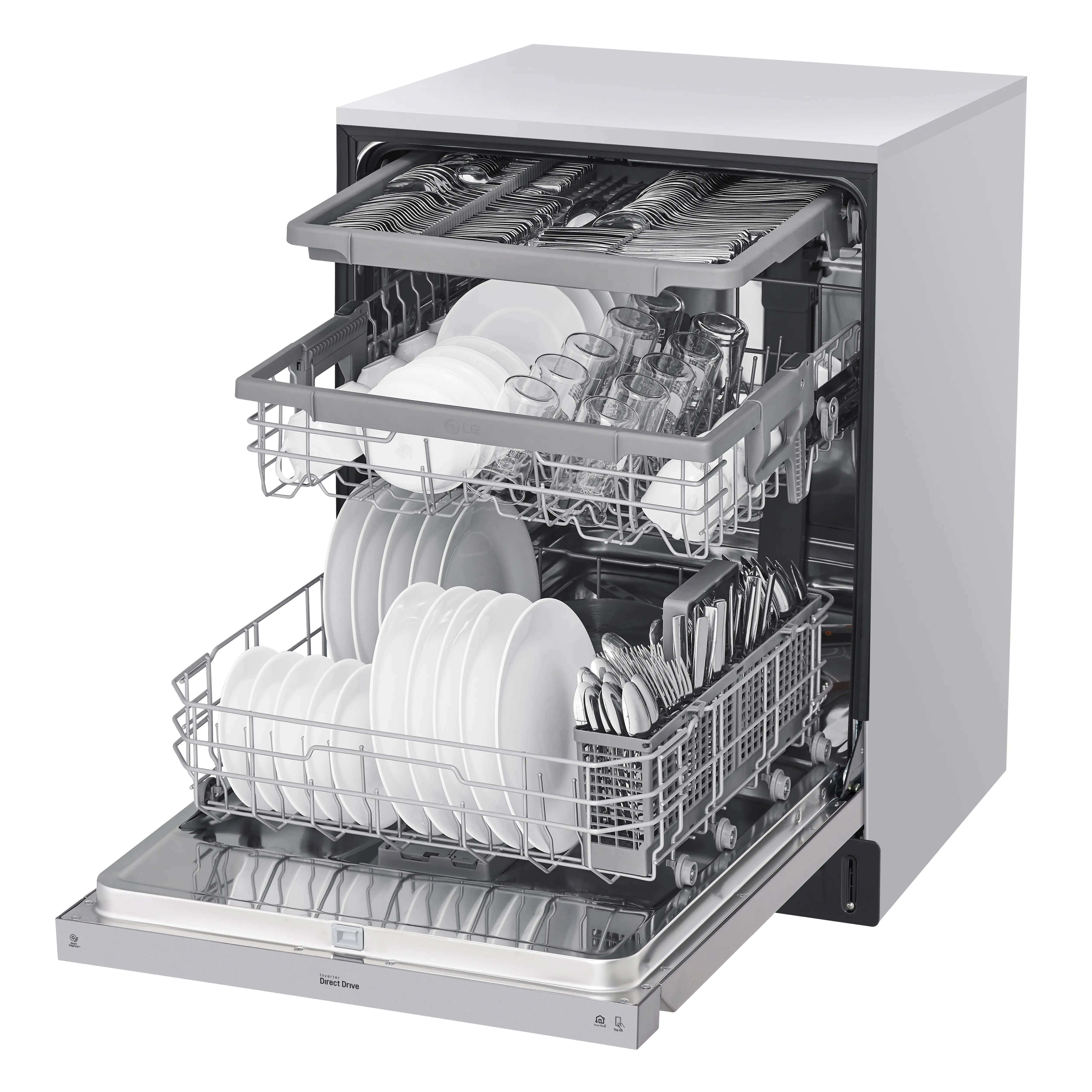 LDFN4542S LG Front Control Dishwasher - Stainless Steel-3