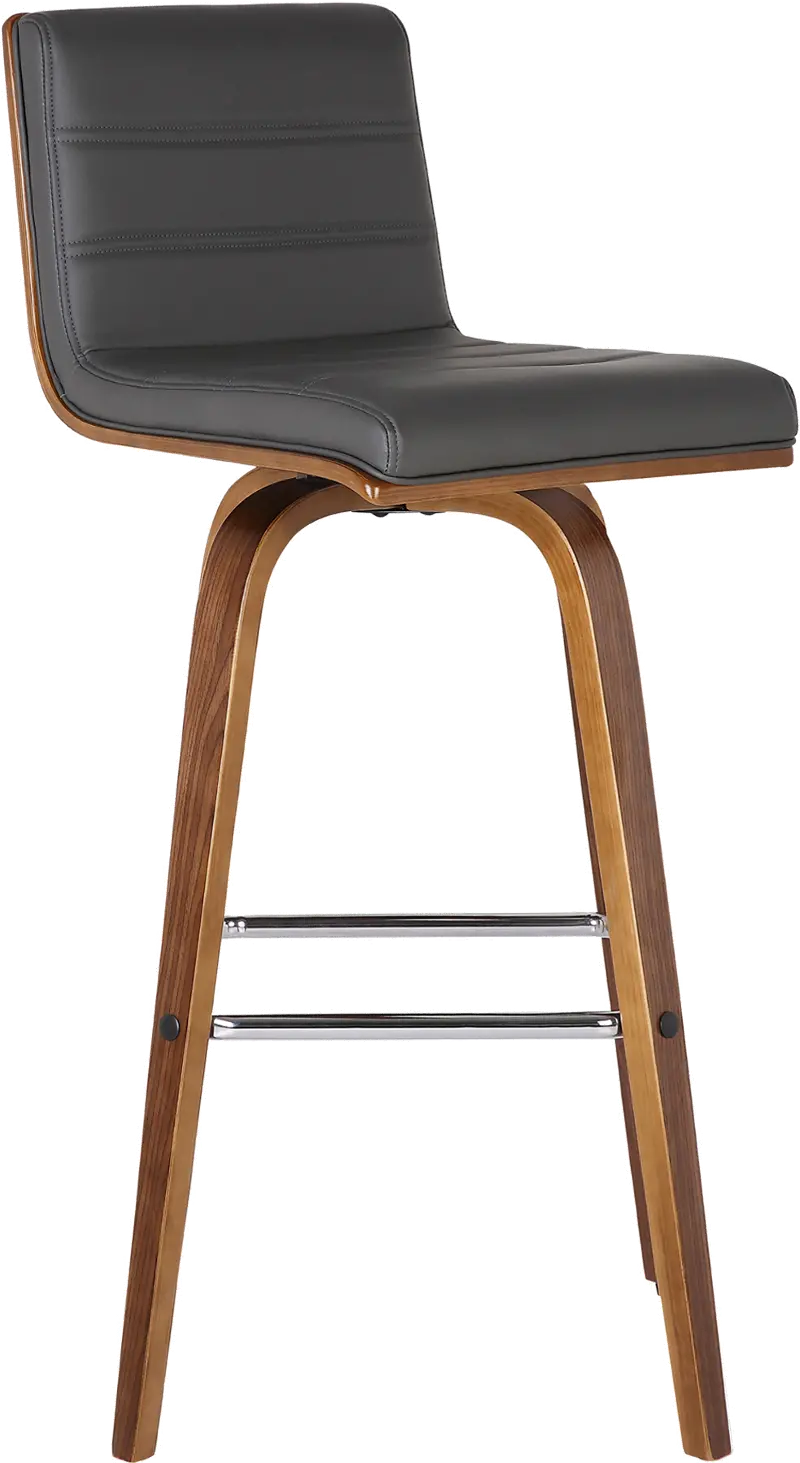 Vienna Gray and Brown Swivel Counter Height Stool