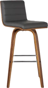 LCVIBAGRWA30 Vienna Gray and Brown Swivel Bar Stool