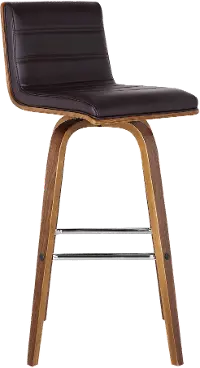 LCVIBABRWA26 Vienna Walnut Brown Swivel Counter Height Stool