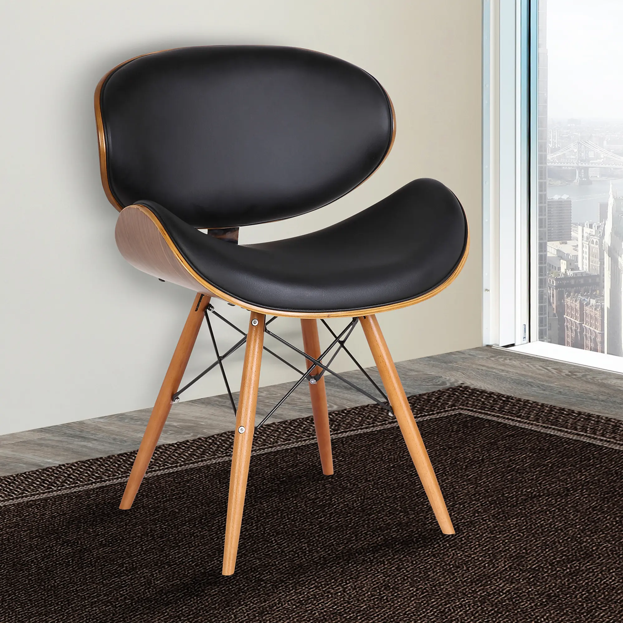 LCCASIWABL Cassie Brown and Black Dining Room Chair-2