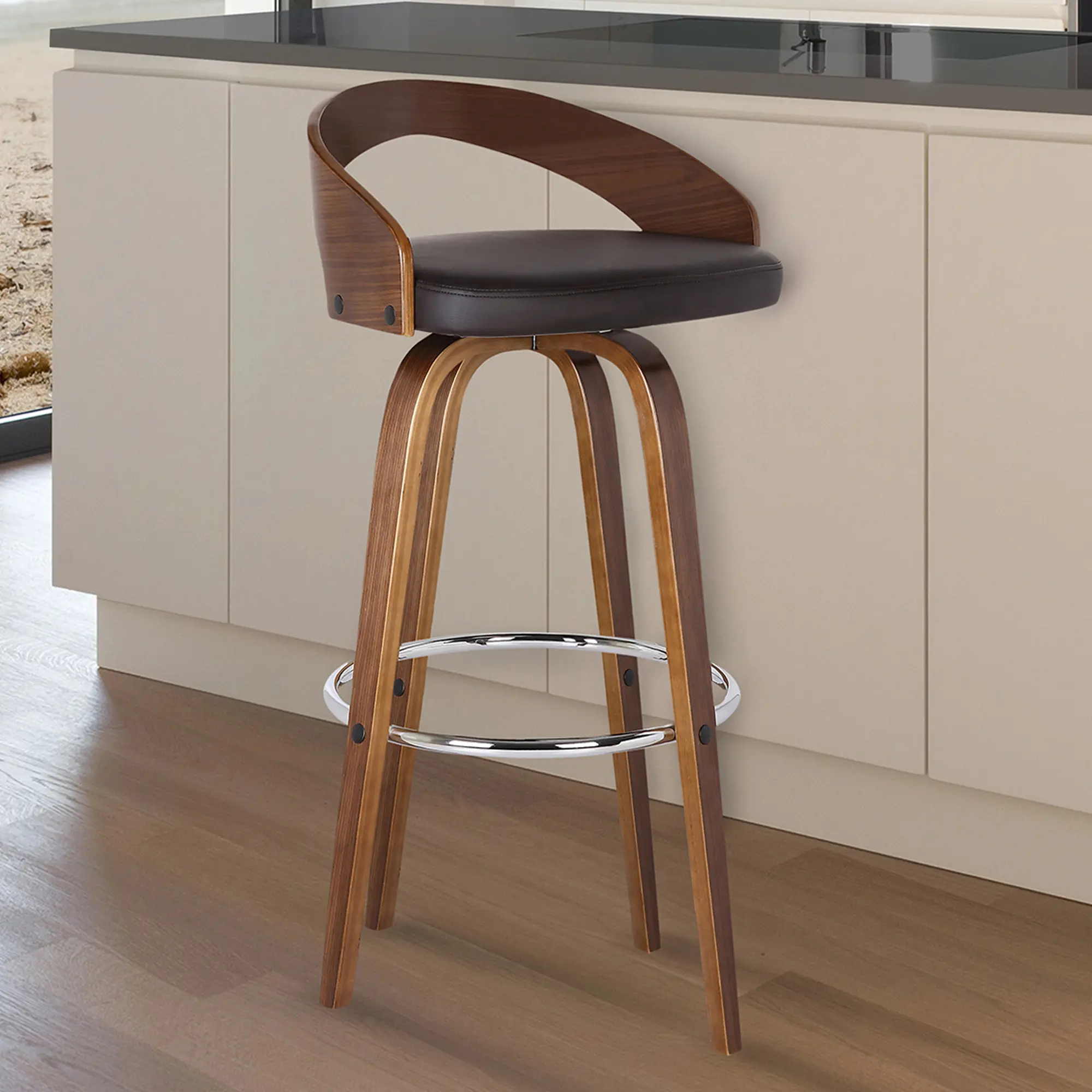 LCSOBABRWA26 Sonia Brown Swivel Counter Height Stool-2