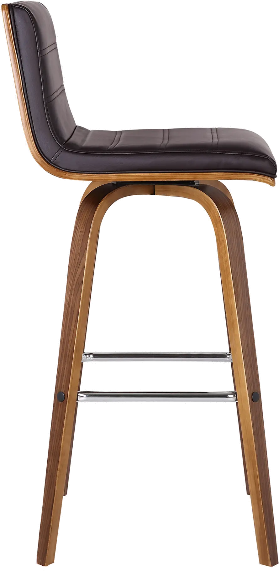 LCVIBABRWA30 Vienna Walnut Brown and Brown Swivel Bar Stool-4