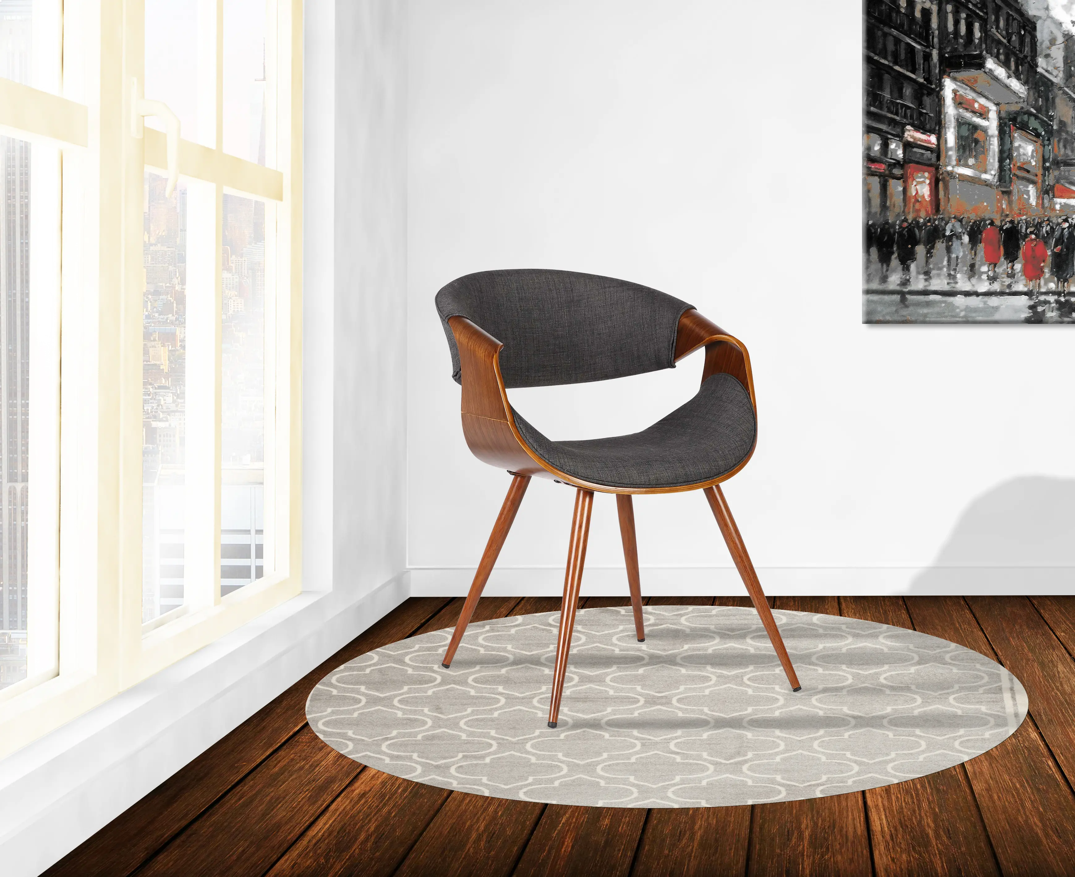 LCBUCHWACH Butterfly Gray Dining Room Chair-2