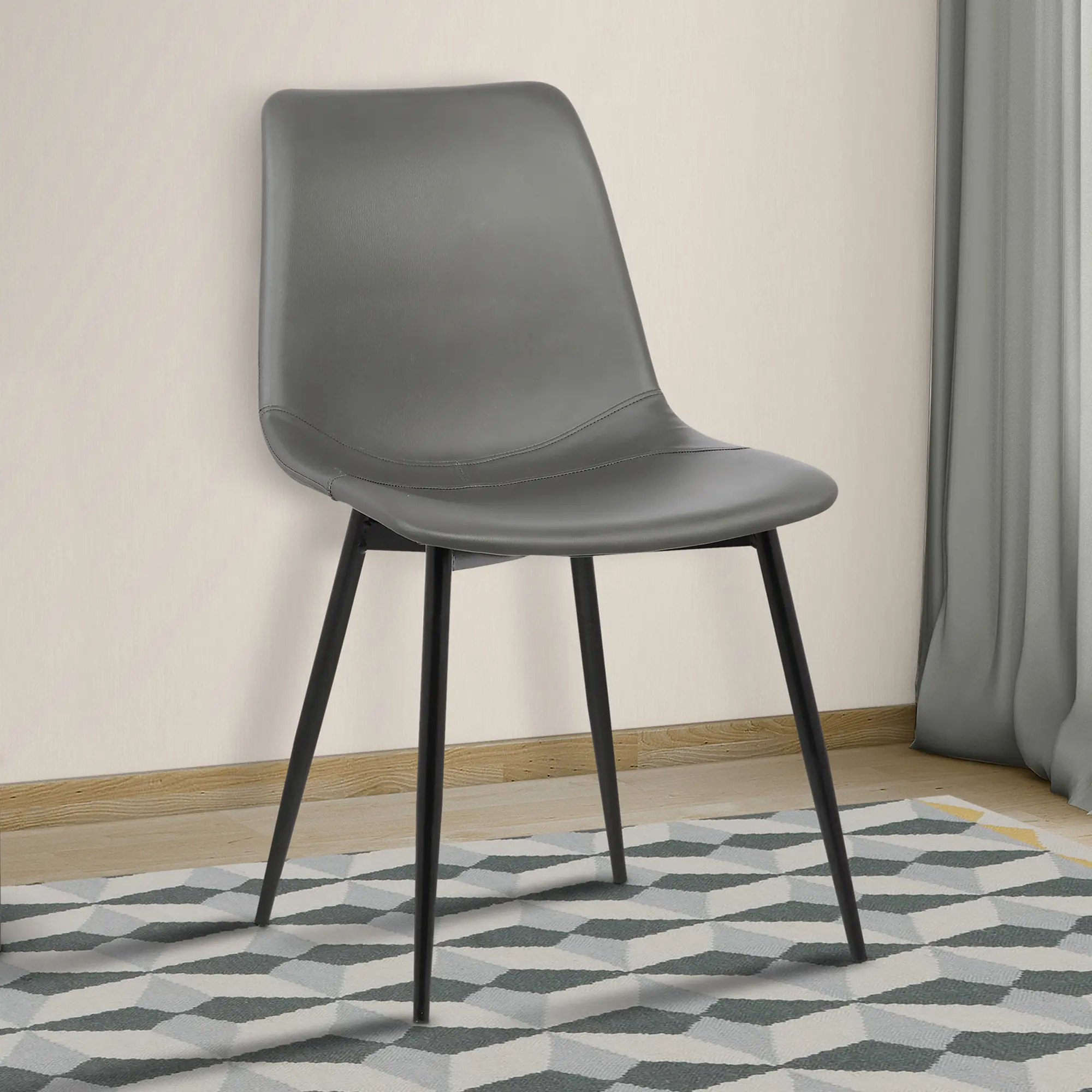 LCMOCHGREY Monte Gray Upholstered Dining Room Chair-2