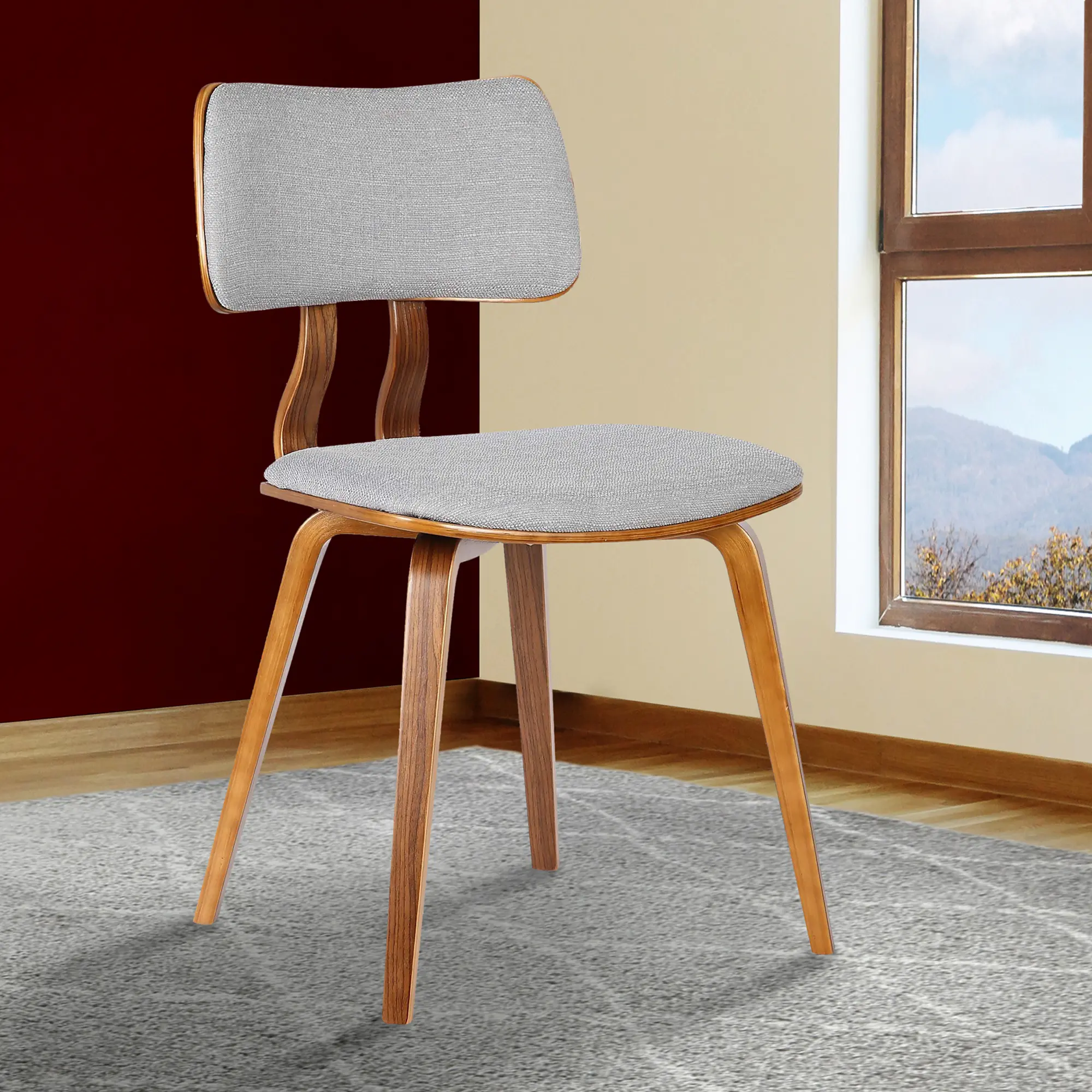 LCJASIWAGRAY Jaguar Light Gray Upholstered Dining Room Chair-2