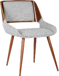 LCPNSIWAGRAY Panda Gray Upholstered Dining Room Chair