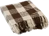 Brown and Off White Buffalo Check Throw Blanket