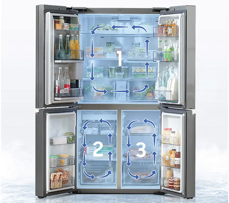 RF23A9671SR Samsung 22.8 cu ft 4 Door Refrigerator - Counter Depth Stainless Steel-13
