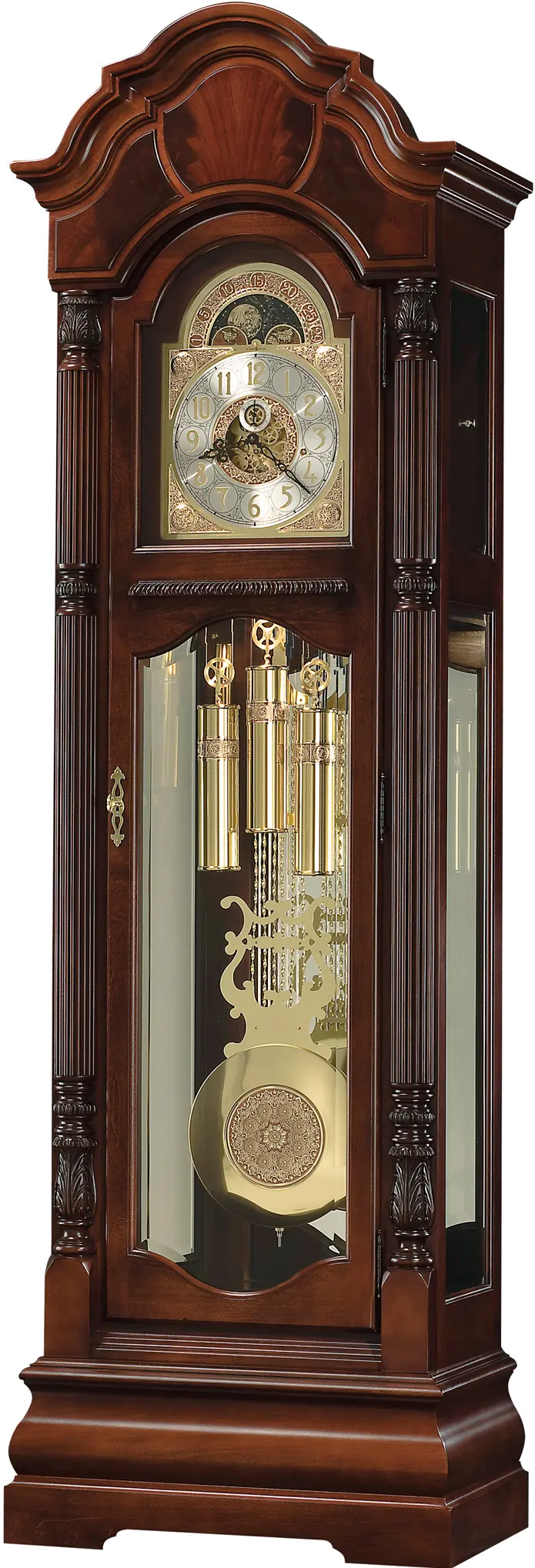 Somerset Windsor Cherry Grandfather Floor Clock-1