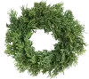 XM2765/CEDAR-WREATH 10 Inch Round Green Faux Cedar Wreath Arrangement