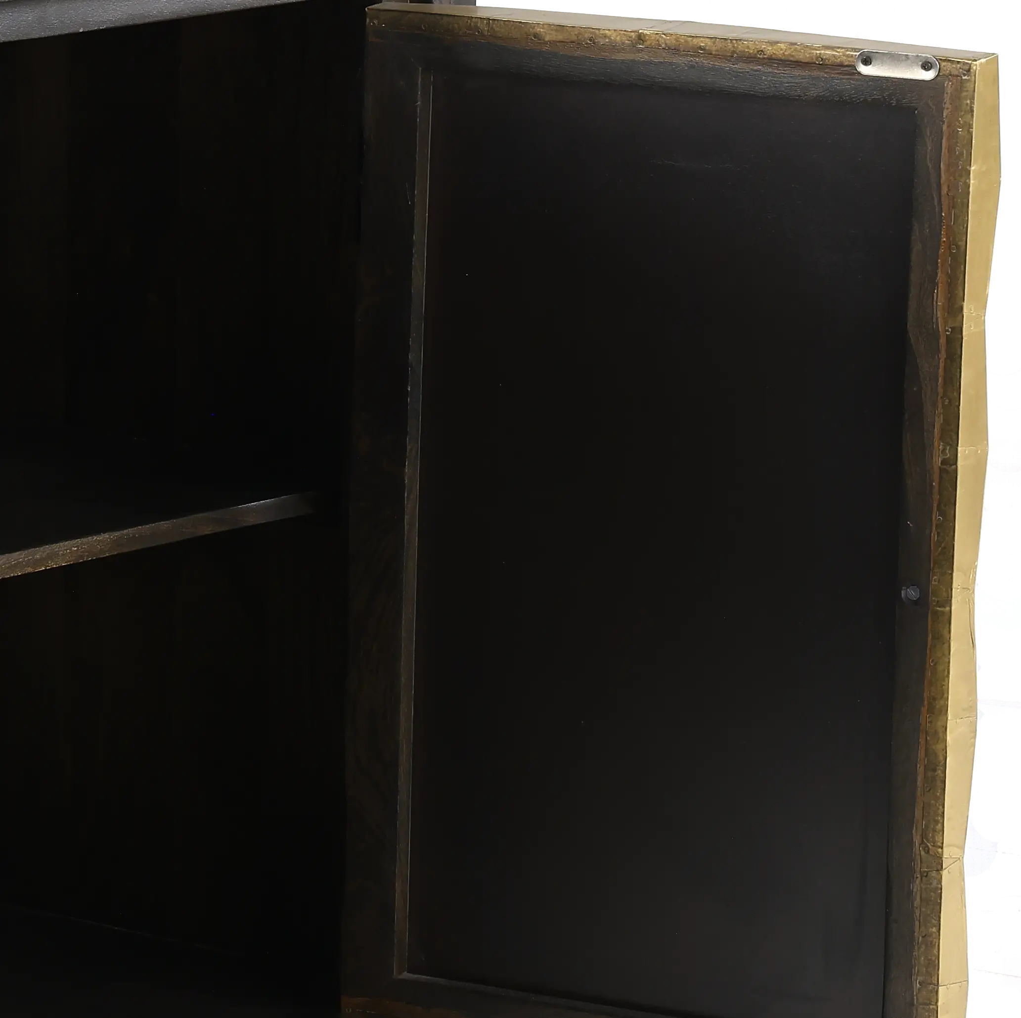 Abshire Dark Brown and Gold 2-Door Cabinet-7