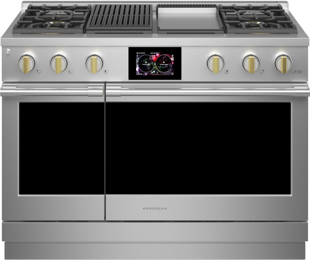 Monogram Professional 8.25 cu ft Dual Fuel Smart Range - Stainless Steel 48 Inch