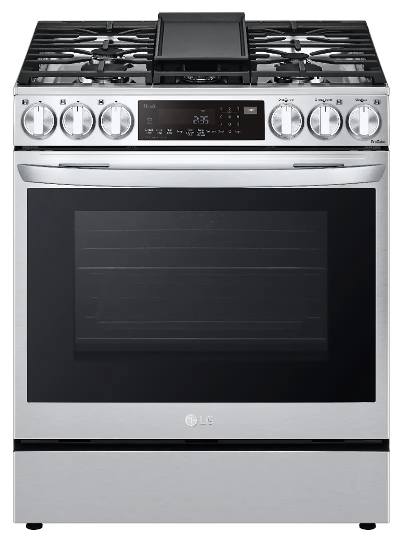 LG 6.3 Cu Ft Single Oven Gas Range with InstaView - Stainless Steel