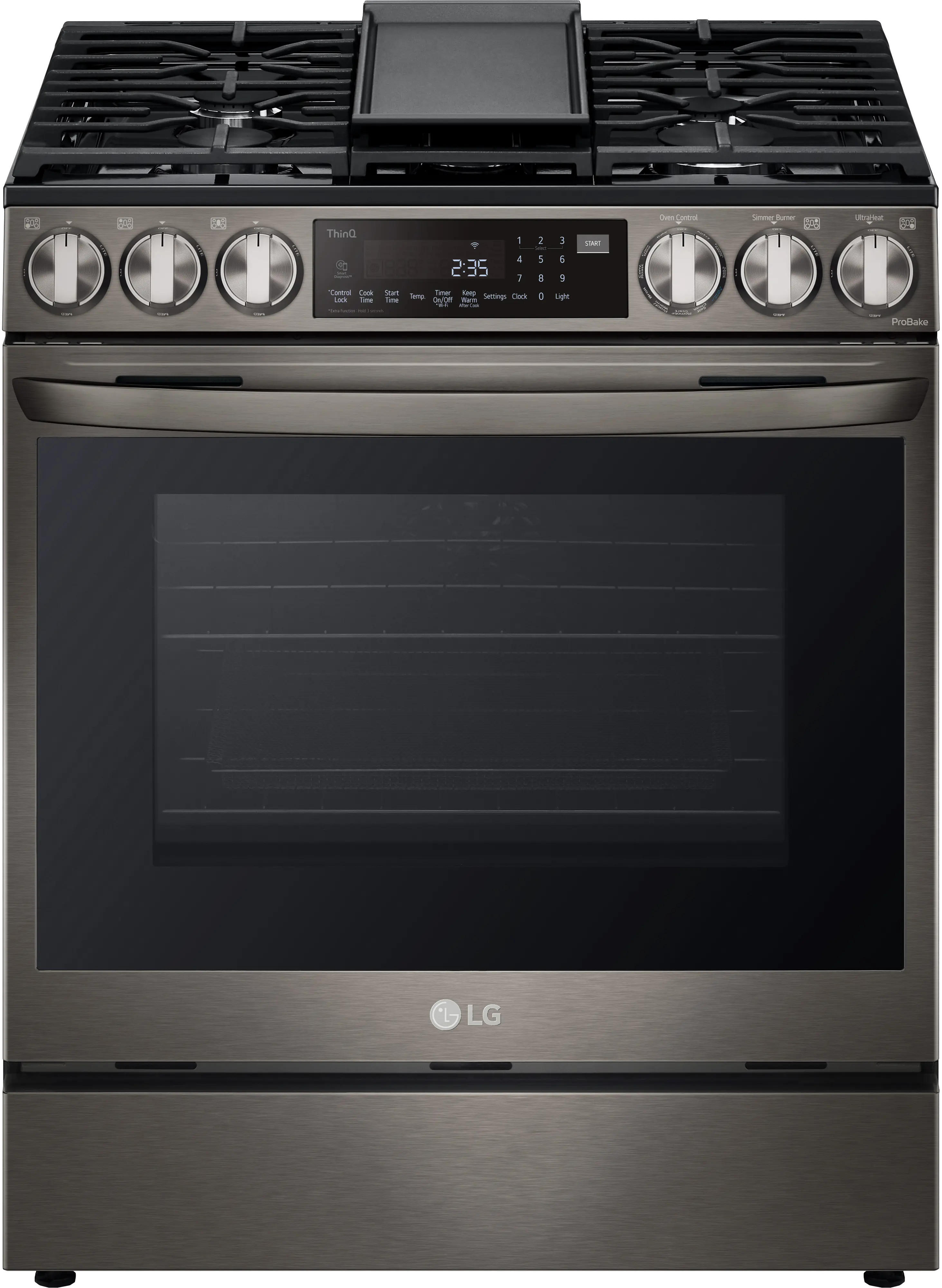LSGL6335D LG 6.3 cu ft Gas Range with InstaView - Black Stainless Steel-1