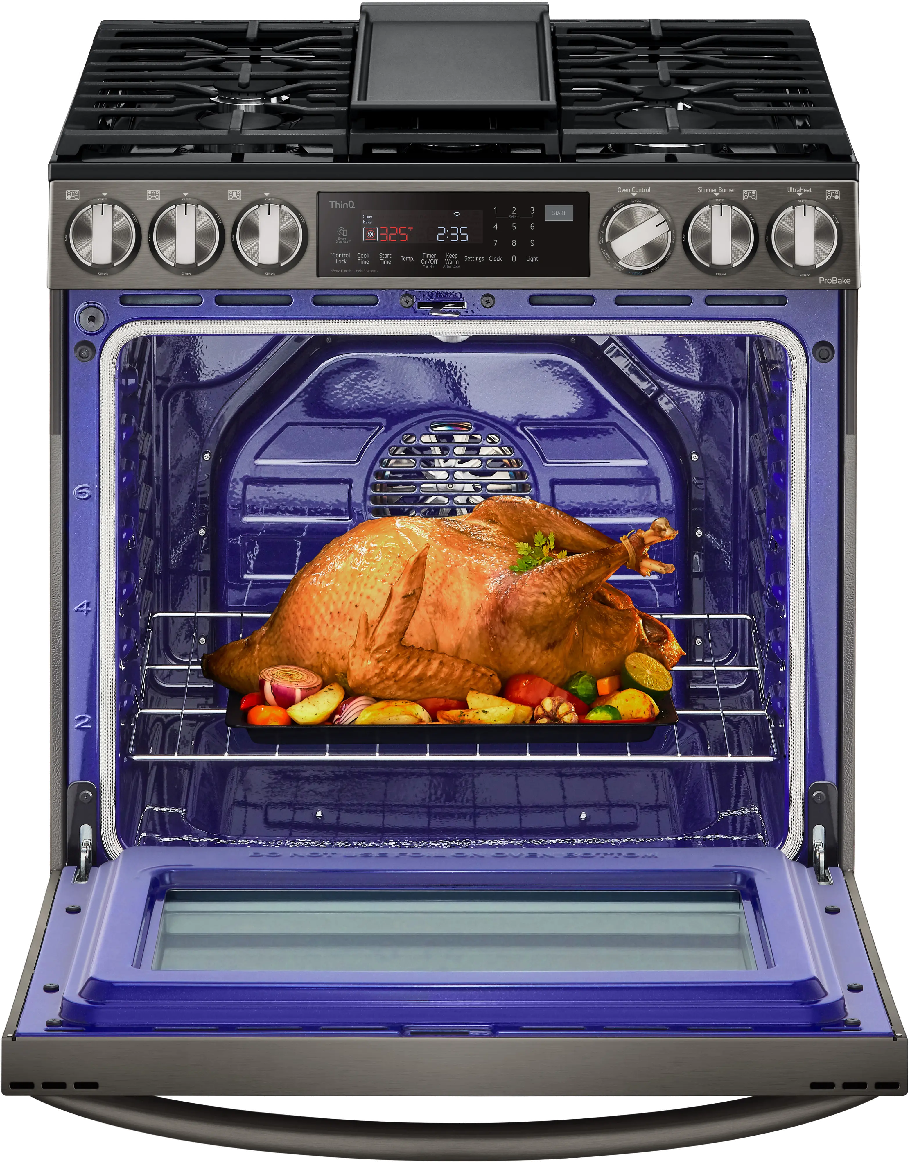 LSGL6335D LG 6.3 cu ft Gas Range with InstaView - Black Stainless Steel-5