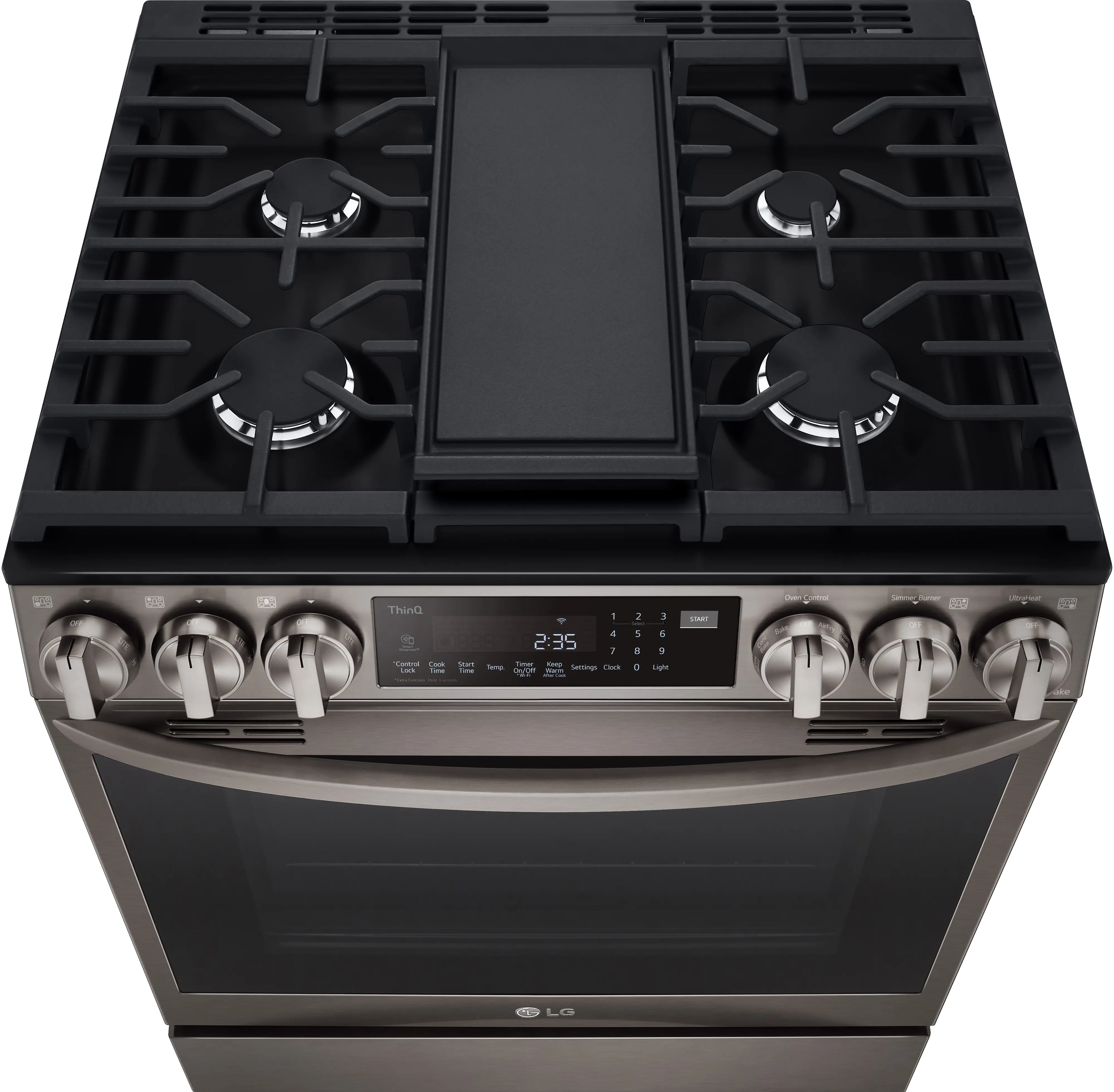 LSGL6335D LG 6.3 cu ft Gas Range with InstaView - Black Stainless Steel-8