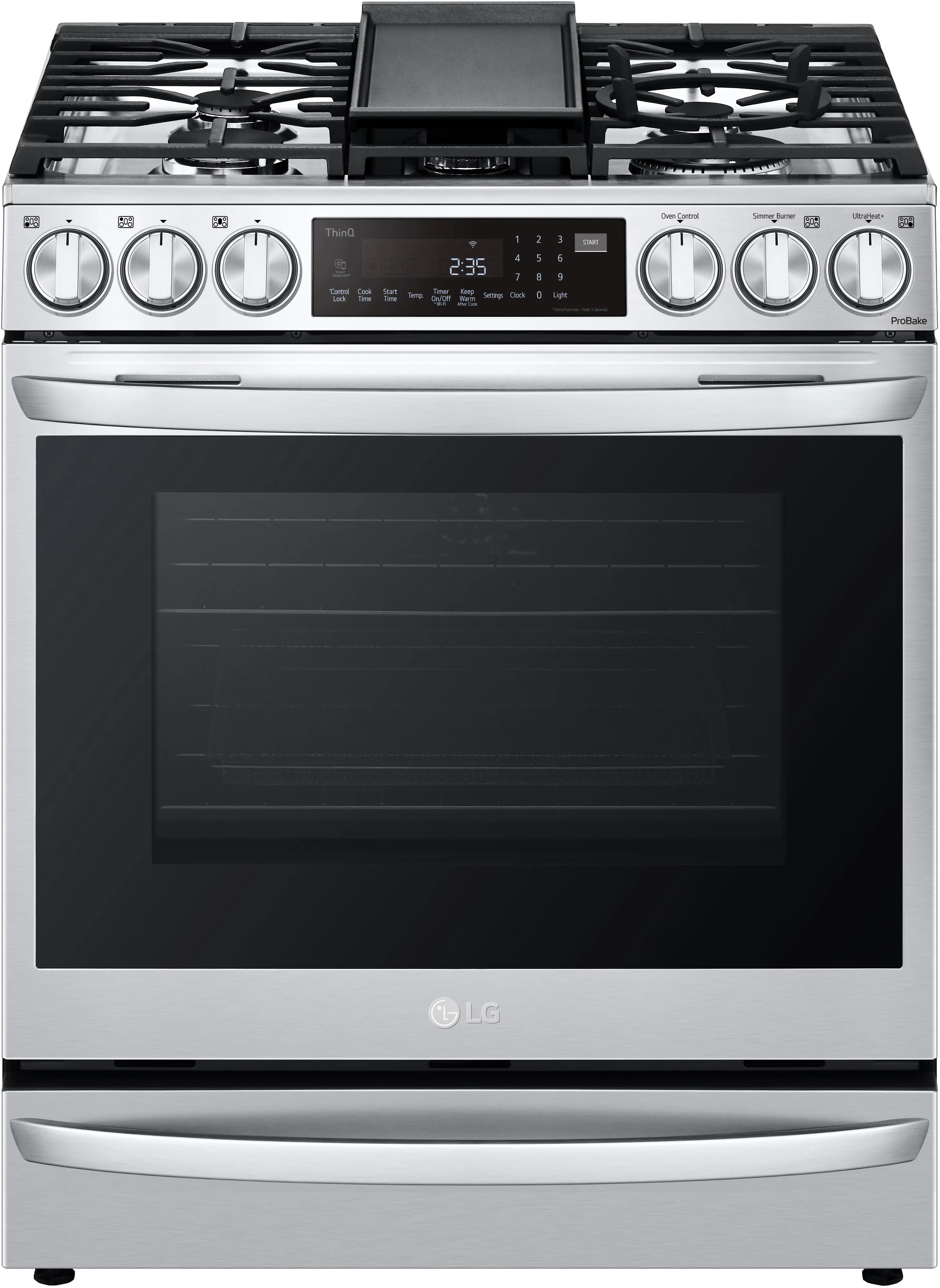 LSGL6337F LG 6.3 cu ft Gas Range with InstaView - Stainless Steel-1