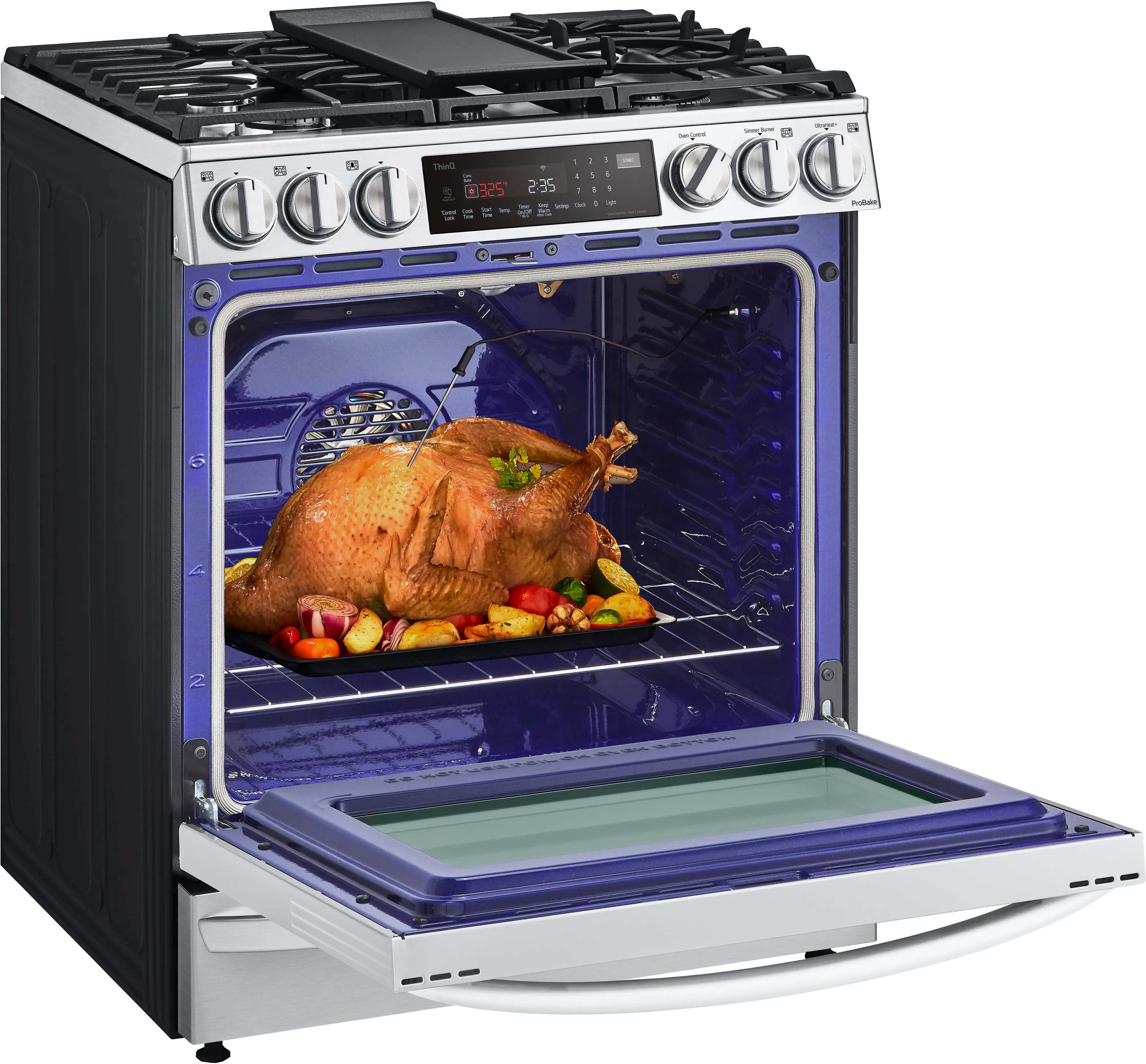 LSGL6337F LG 6.3 cu ft Gas Range with InstaView - Stainless Steel-3