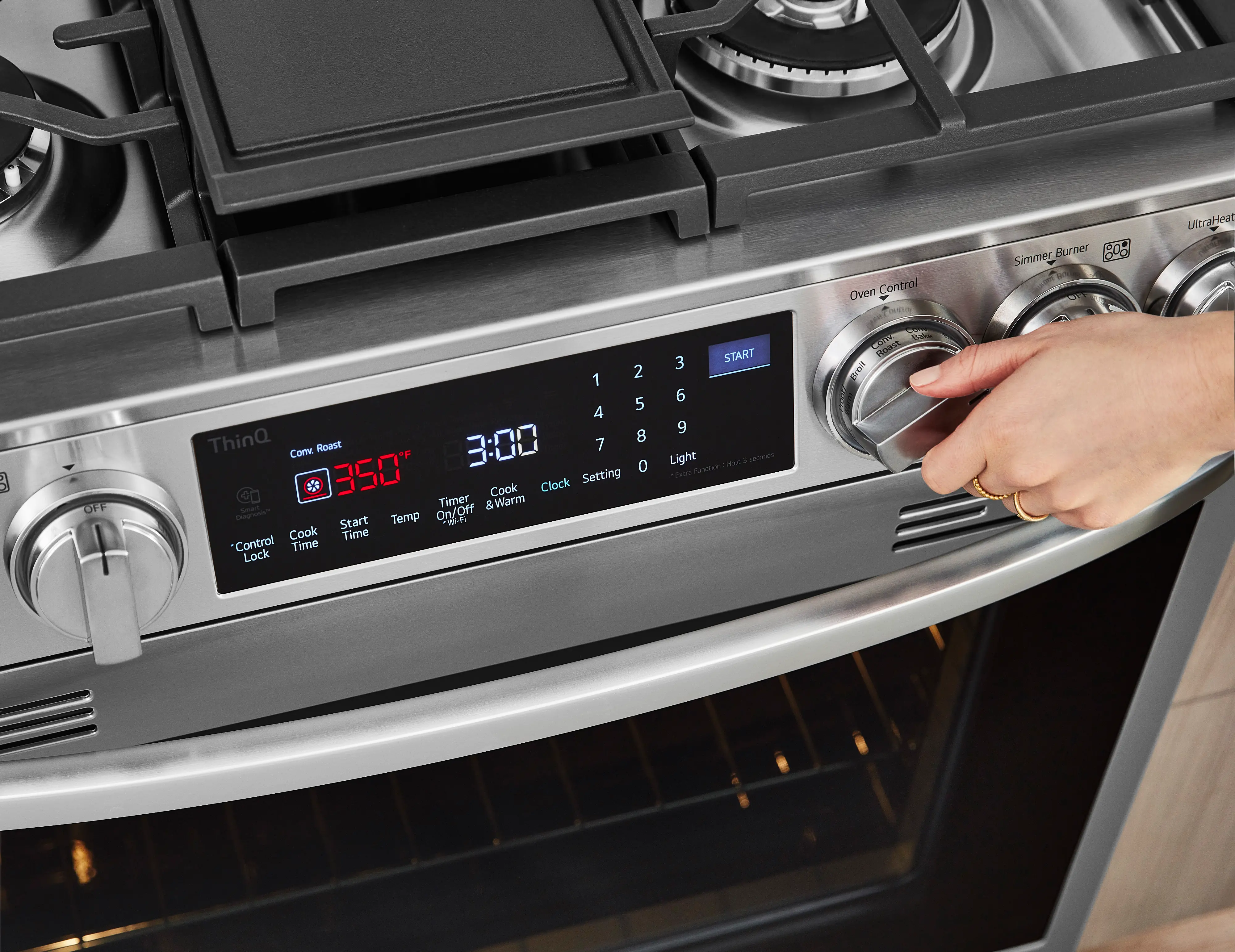 LSGL6337F LG 6.3 cu ft Gas Range with InstaView - Stainless Steel-2