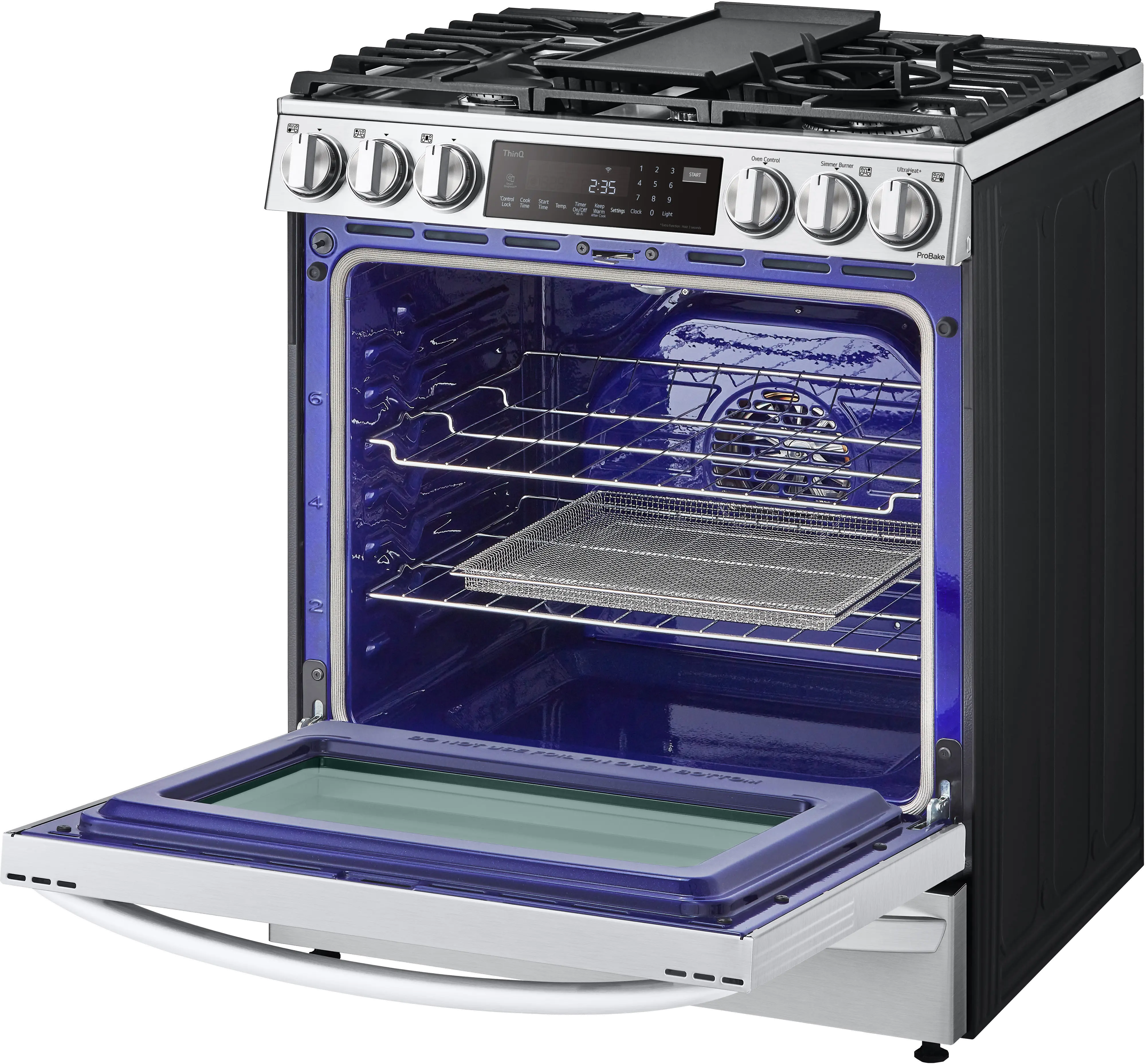 LSGL6337F LG 6.3 cu ft Gas Range with InstaView - Stainless Steel-4