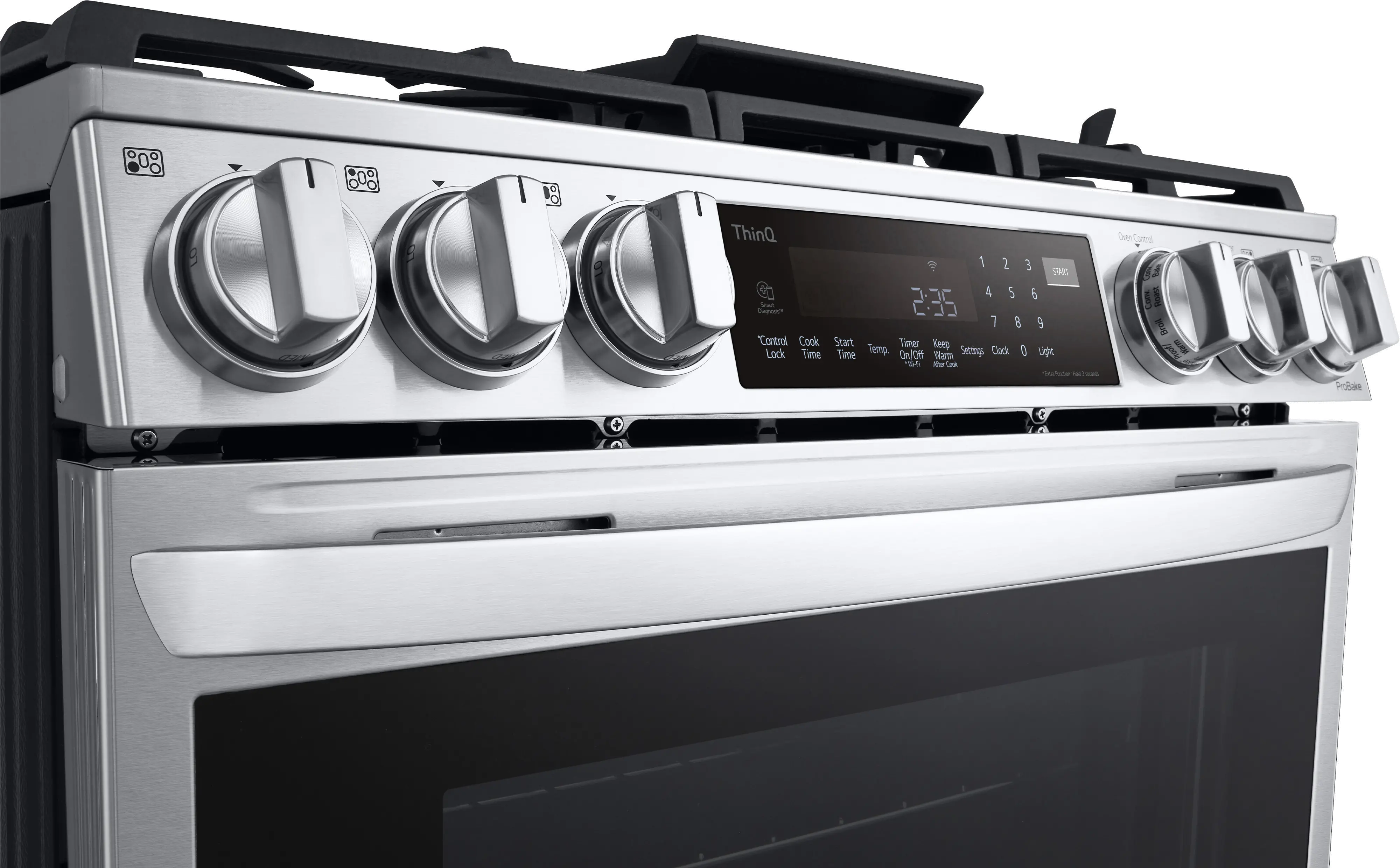 LSGL6337F LG 6.3 cu ft Gas Range with InstaView - Stainless Steel-5