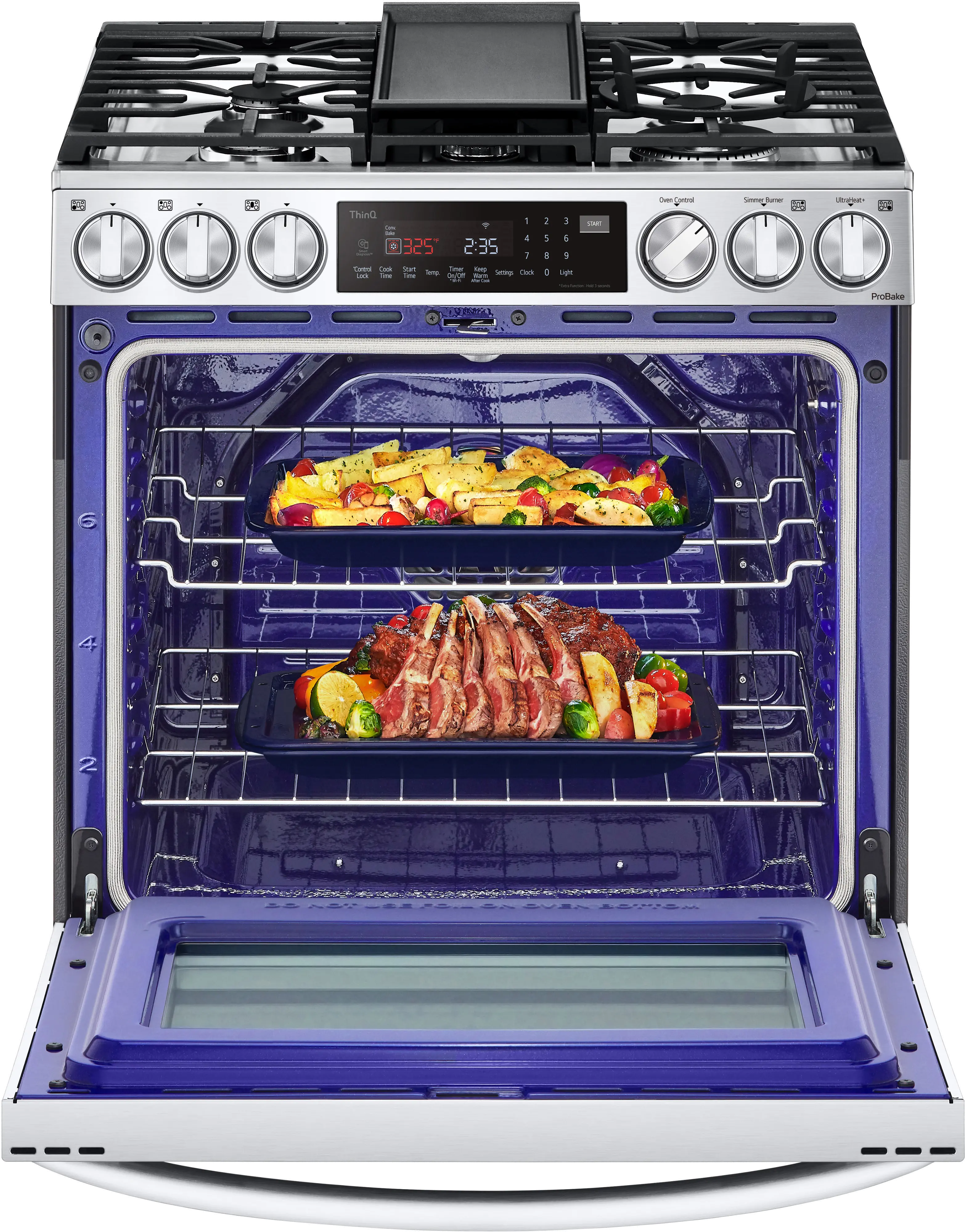 LSGL6337F LG 6.3 cu ft Gas Range with InstaView - Stainless Steel-7