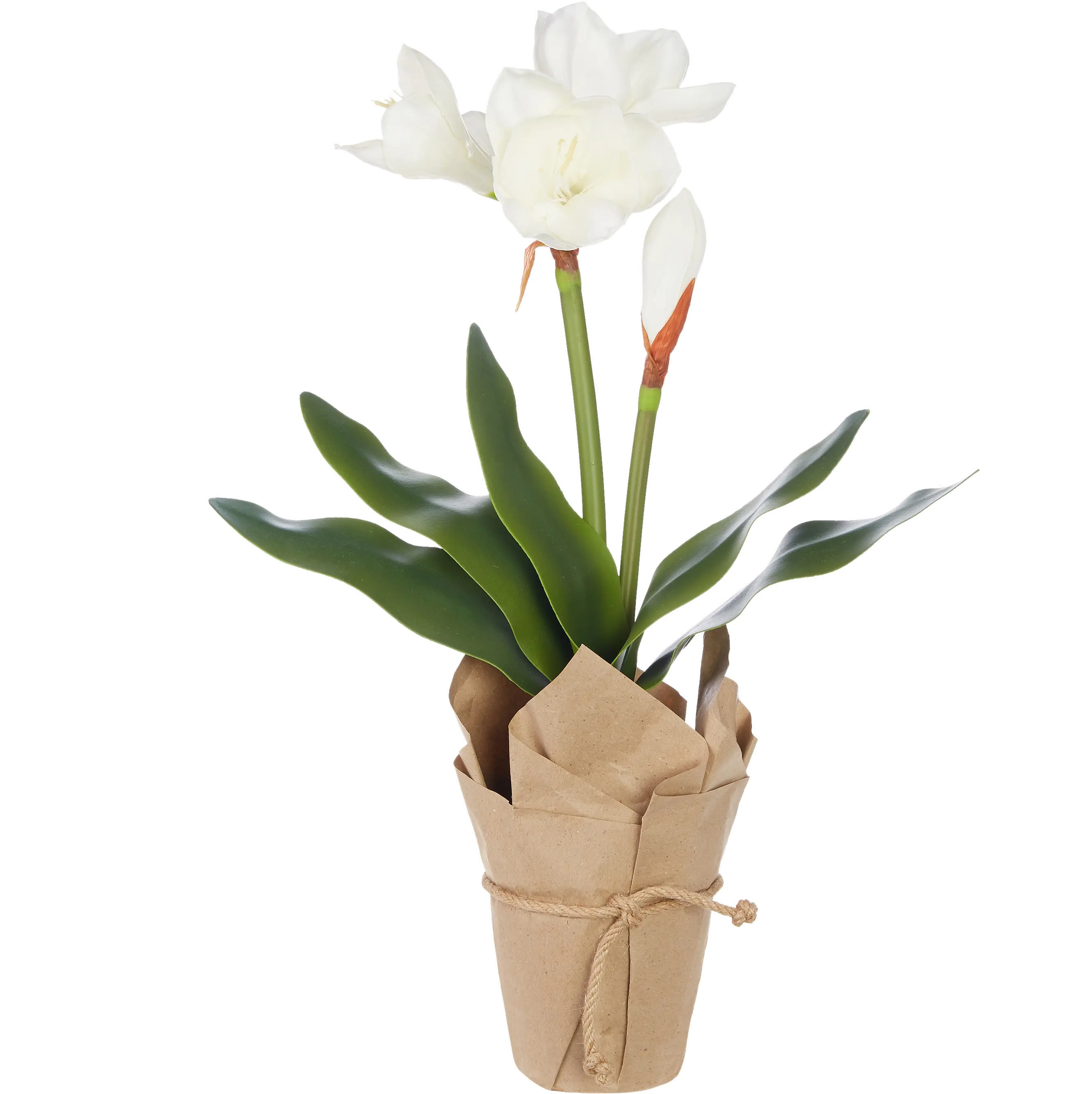 White 23 Inch Real Touch Potted Flower Arrangement-1