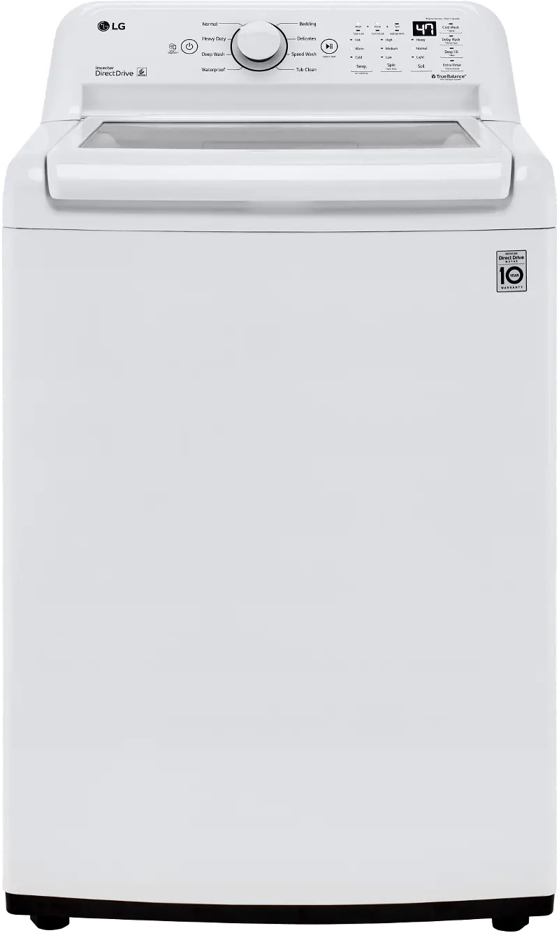 LG 4.3 cu. ft. Mega Capacity Top Load Washer with 4-Way Agitator & TurboDrum Technology - 4.3 cu. ft. White