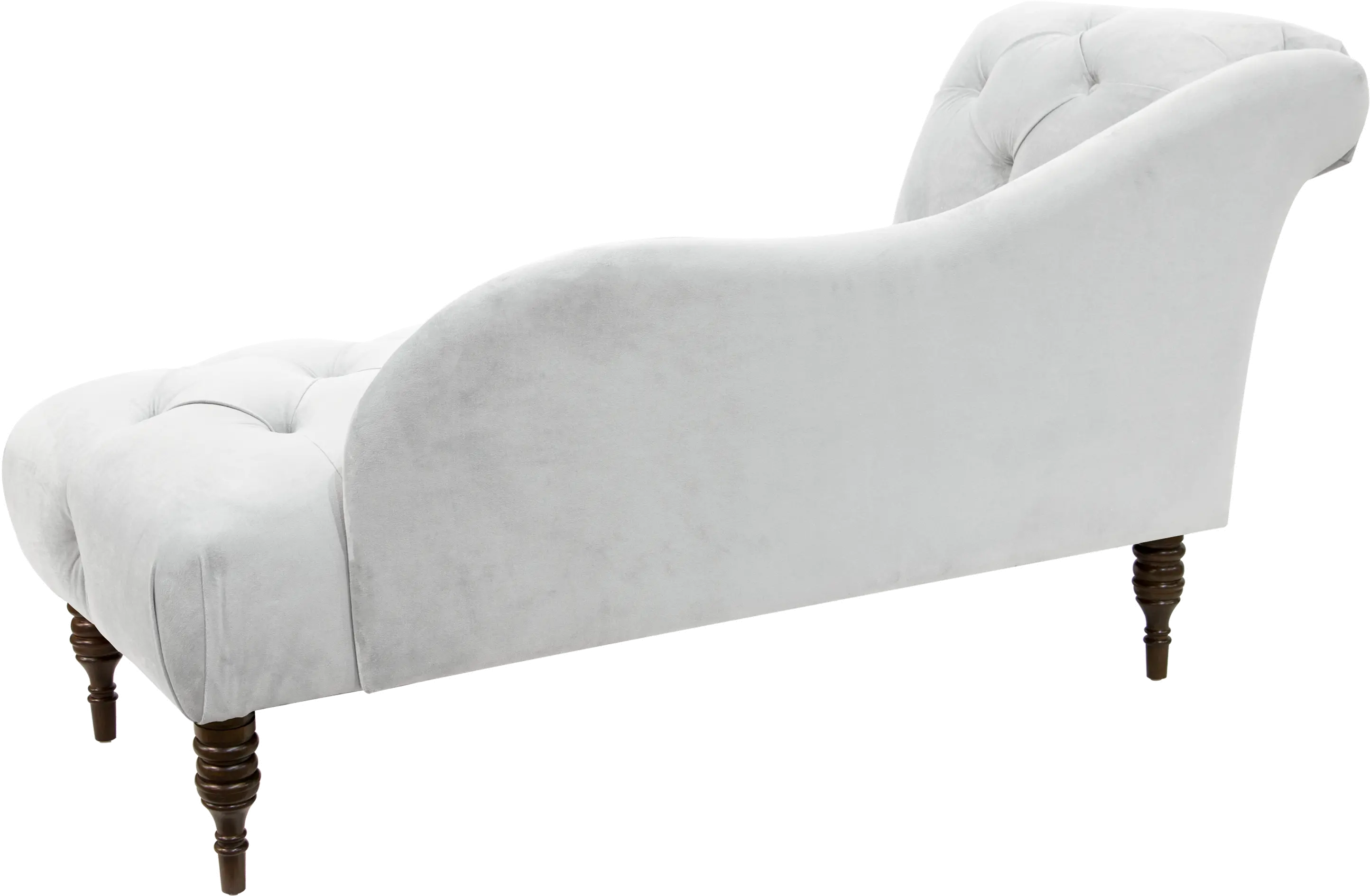 8087VLVWHT Carmen Velvet White Single Arm Chaise - Skyline Furniture-3