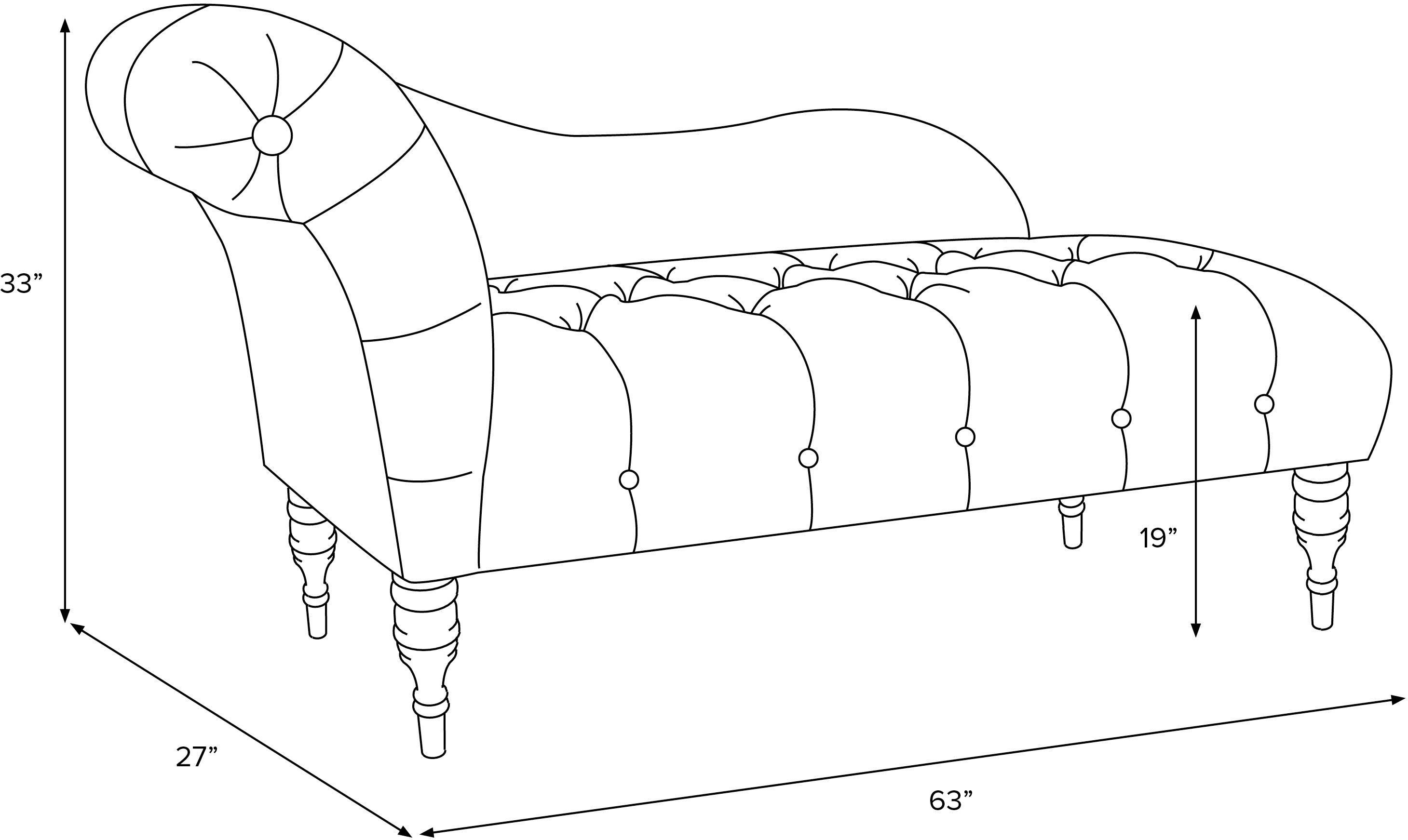 8087VLVWHT Carmen Velvet White Single Arm Chaise - Skyline Furniture-6