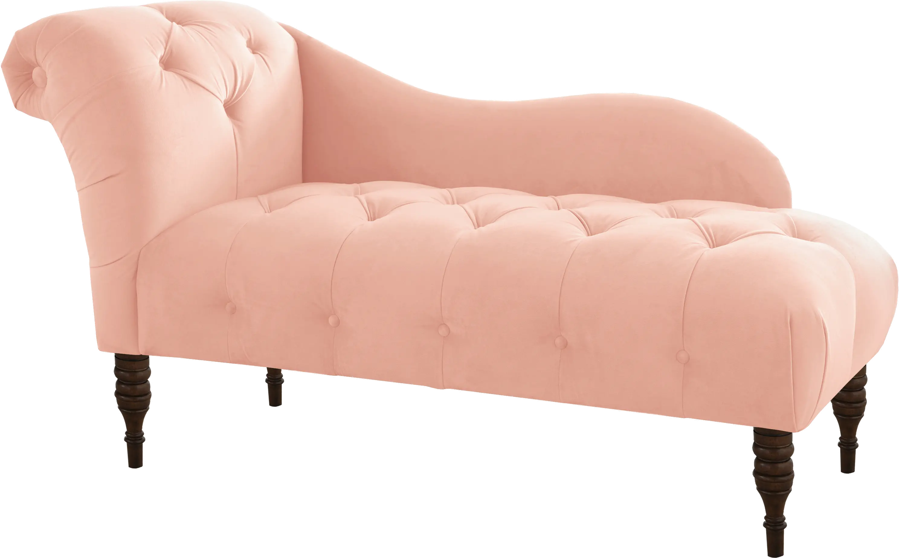 8087VLVTBLSH Carmen Velvet Blush Single Arm Chaise - Skyline Furniture-1