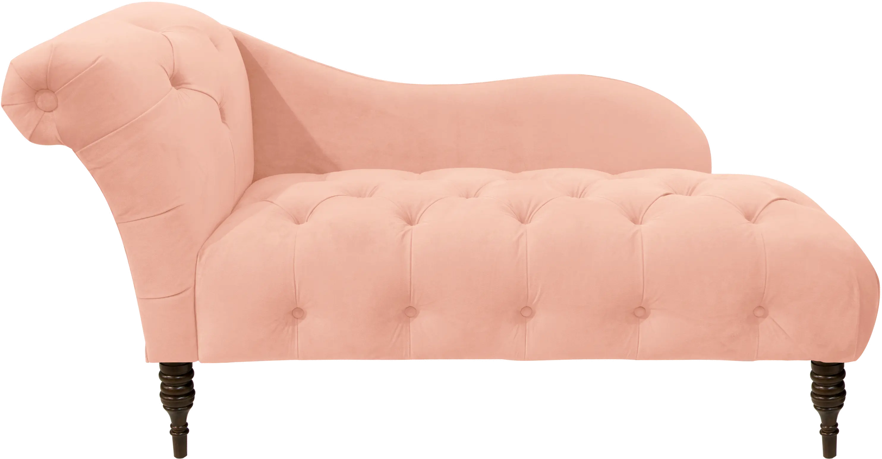 8087VLVTBLSH Carmen Velvet Blush Single Arm Chaise - Skyline Furniture-2