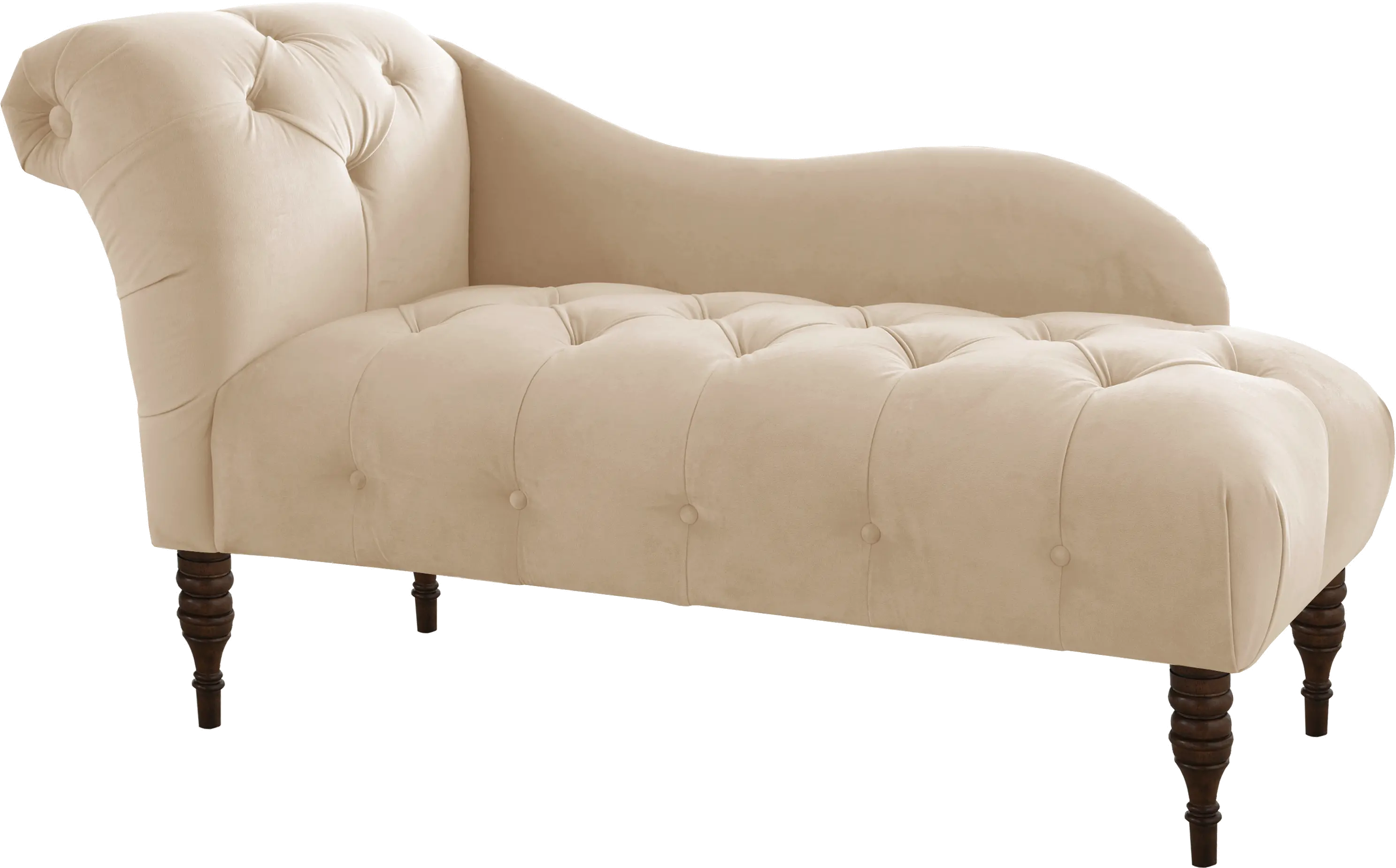 8087VLVPRL Carmen Velvet Pearl Single Arm Chaise - Skyline Furniture-1