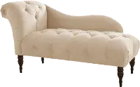 8087VLVPRL Carmen Velvet Pearl Single Arm Chaise - Skyline Furniture