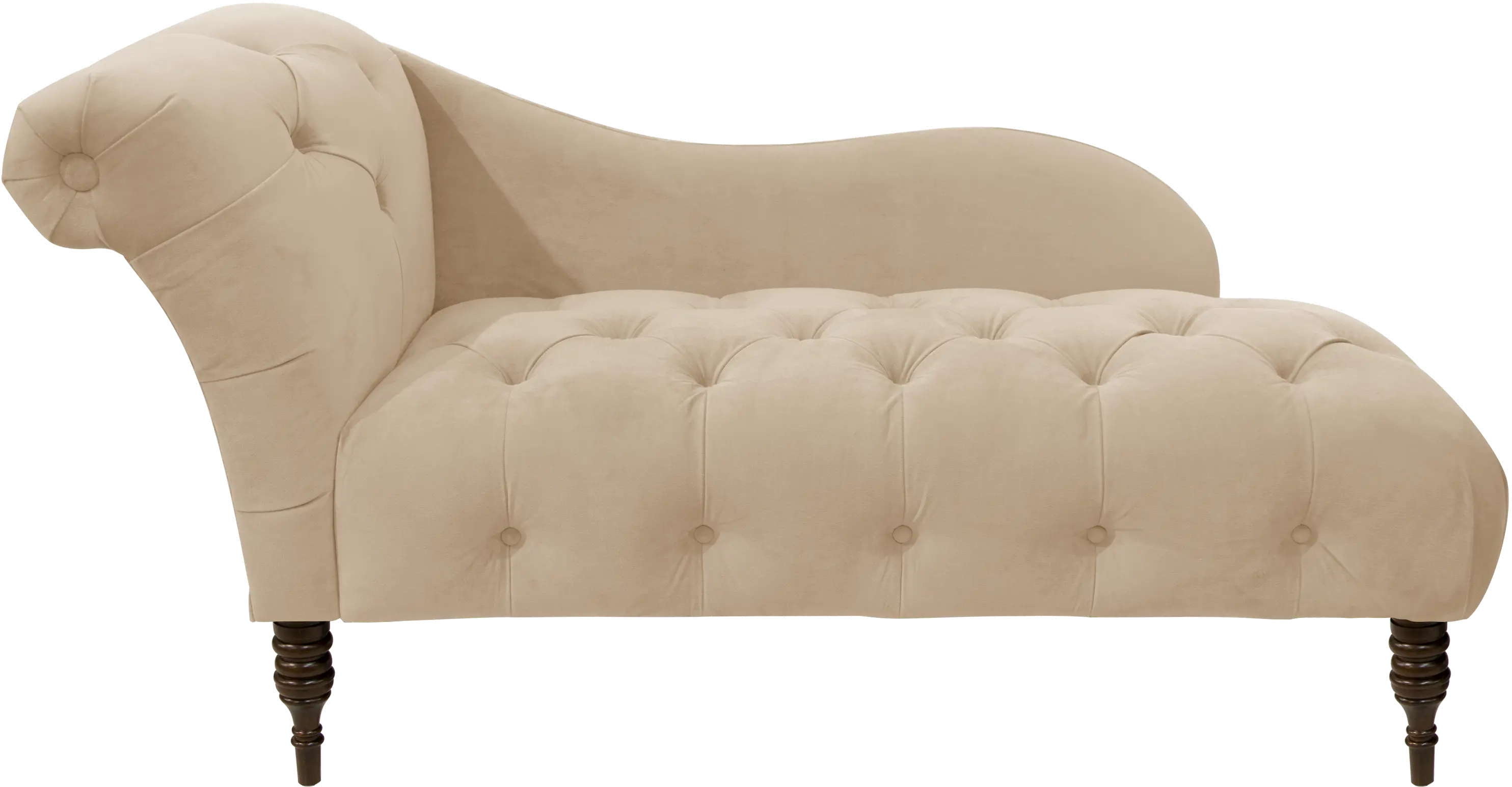 8087VLVPRL Carmen Velvet Pearl Single Arm Chaise - Skyline Furniture-2
