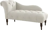 8087VLVLGHGR Carmen Velvet Light Gray Single Arm Chaise - Skyline Furniture