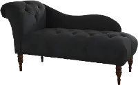 8087VLVBLC Carmen Velvet Black Single Arm Chaise - Skyline Furniture