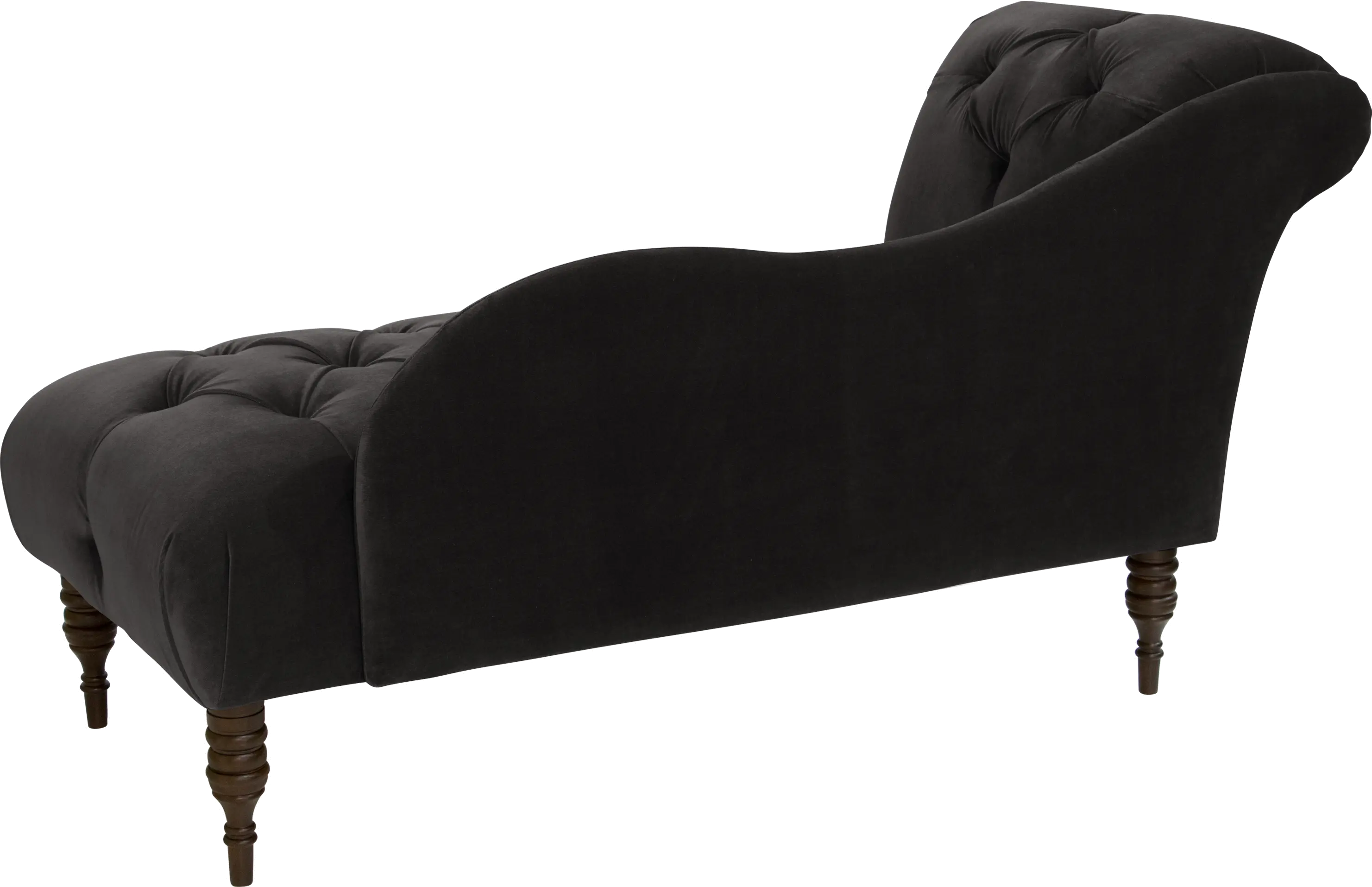 8087VLVBLC Carmen Velvet Black Single Arm Chaise - Skyline Furniture-3
