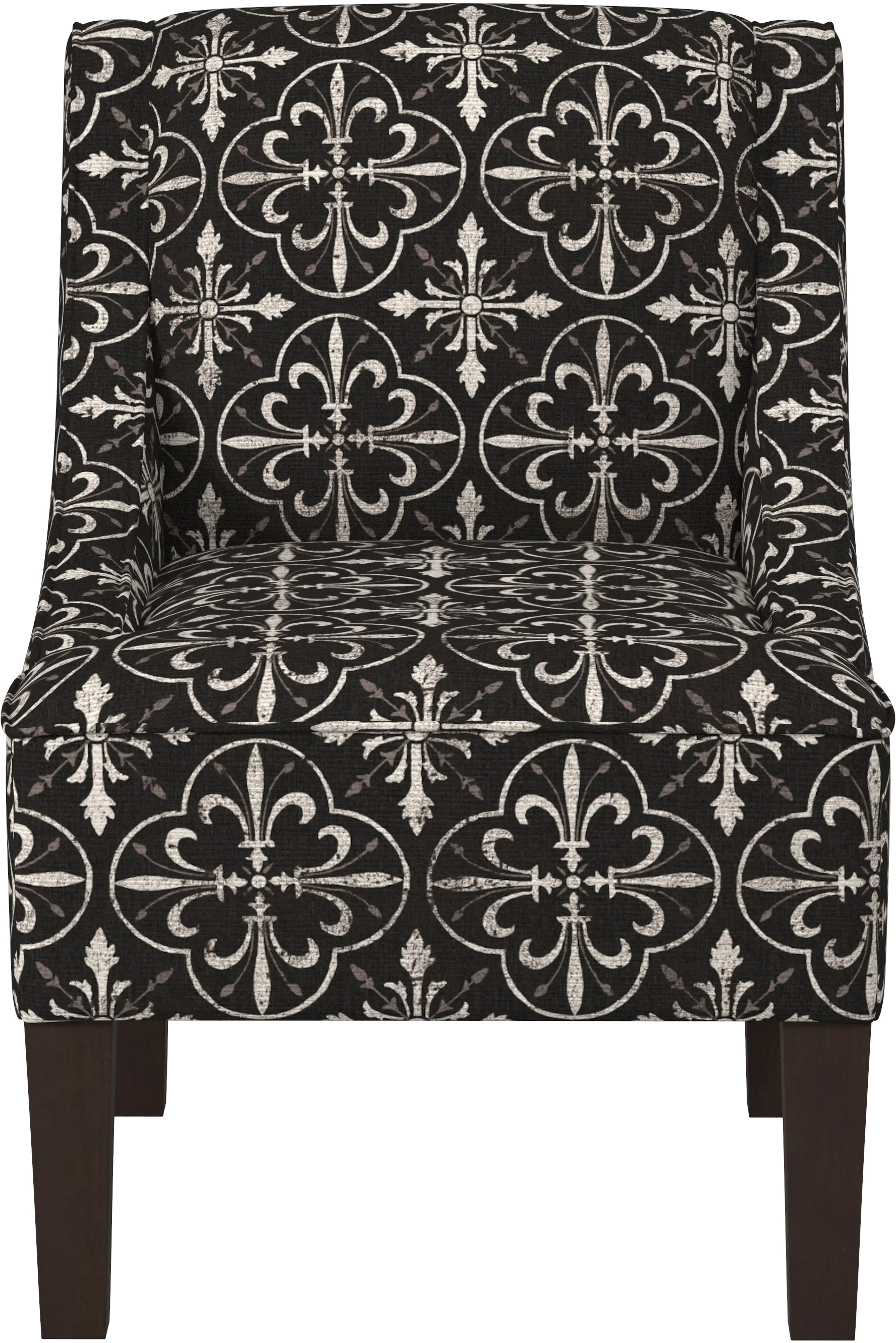 72-1PRSTLBLCOGA Parker Black Tile Swoop Arm Accent Chair - Skyline Furniture-3