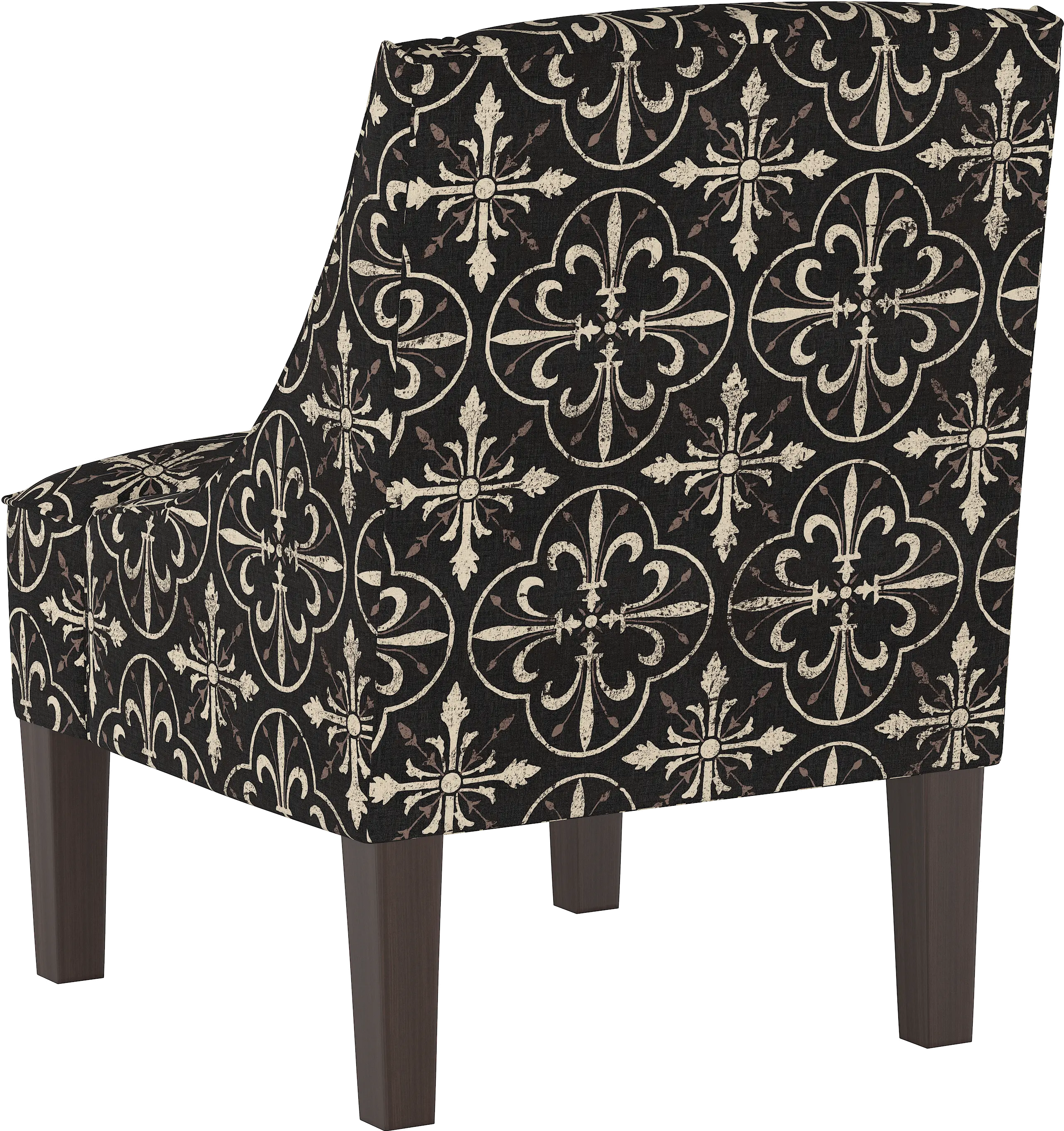 72-1PRSTLBLCOGA Parker Black Tile Swoop Arm Accent Chair - Skyline Furniture-5