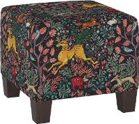 57-2FRLNVOGA Blaire Navy Frolic Square Ottoman