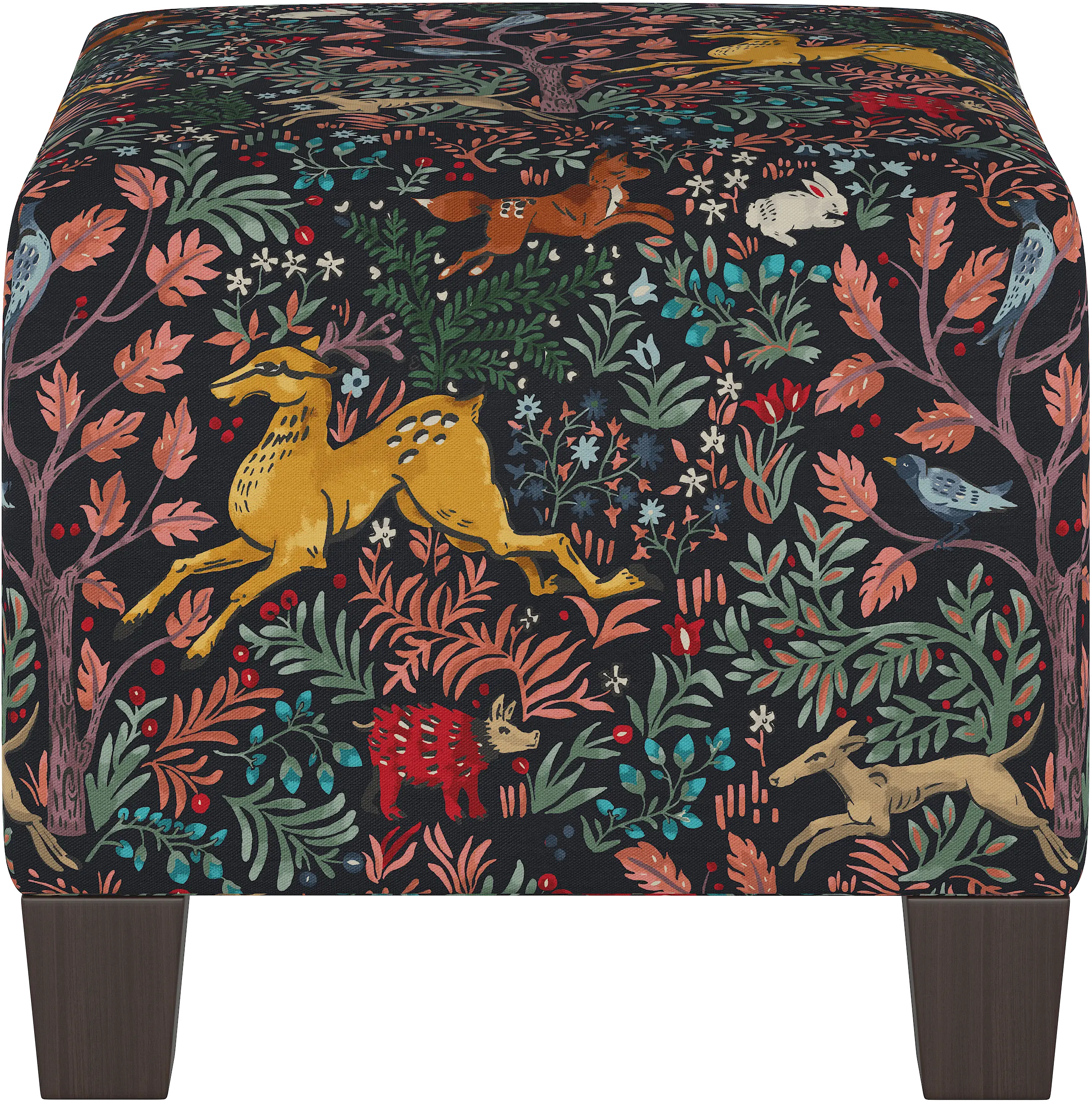 57-2FRLNVOGA Blaire Navy Frolic Square Ottoman-2