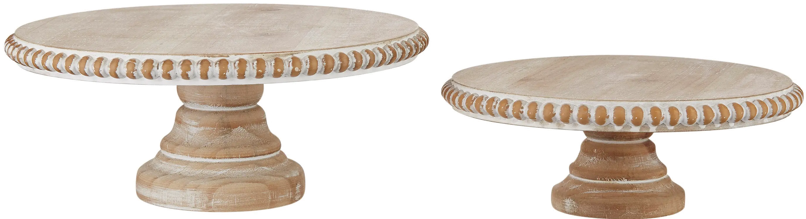 10  White Washed Beaded Edge Pedestal-1