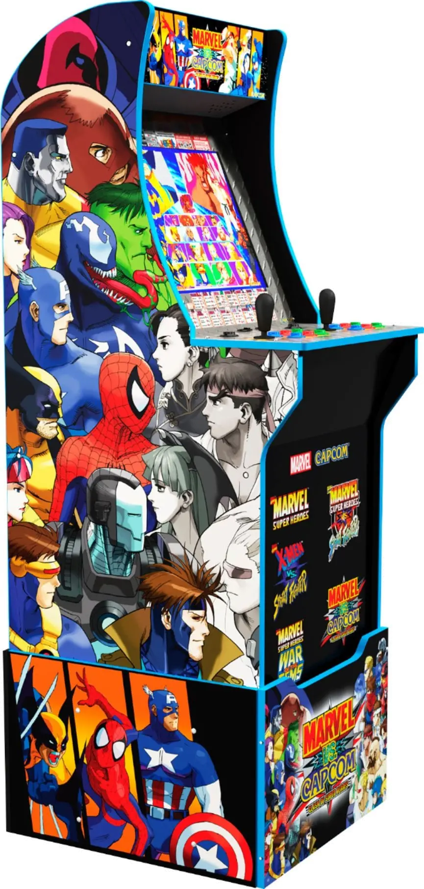 ARCADE1UP/MARVELVSCP Arcade1Up Marvel vs Capcom Arcade with Riser and Stool-1