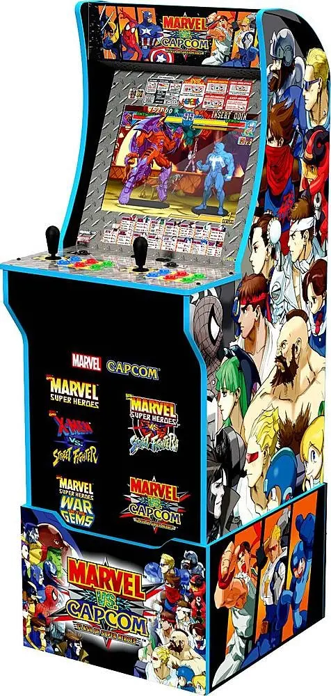 ARCADE1UP/MARVELVSCP Arcade1Up Marvel vs Capcom Arcade with Riser and Stool-3
