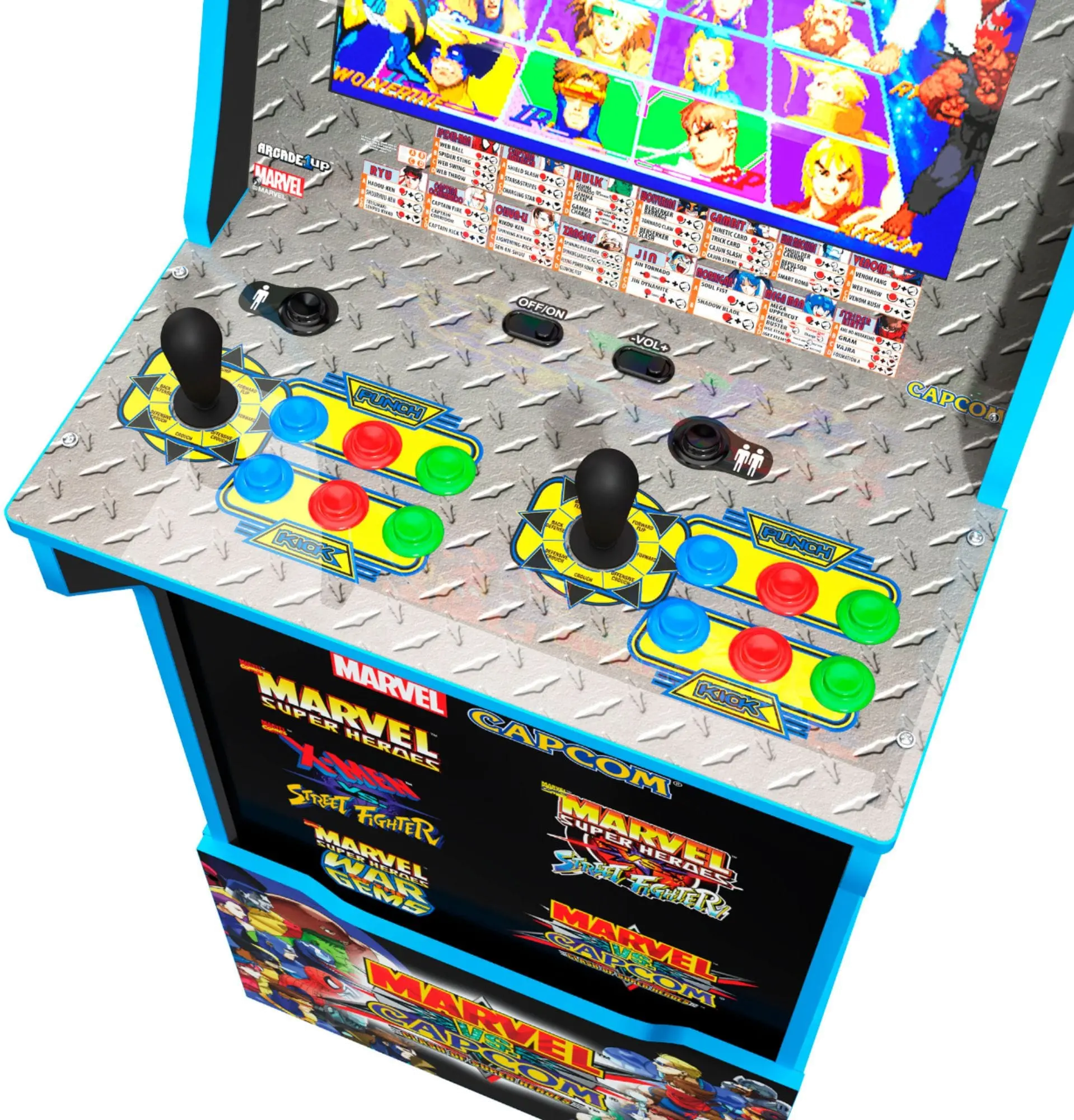 ARCADE1UP/MARVELVSCP Arcade1Up Marvel vs Capcom Arcade with Riser and Stool-4
